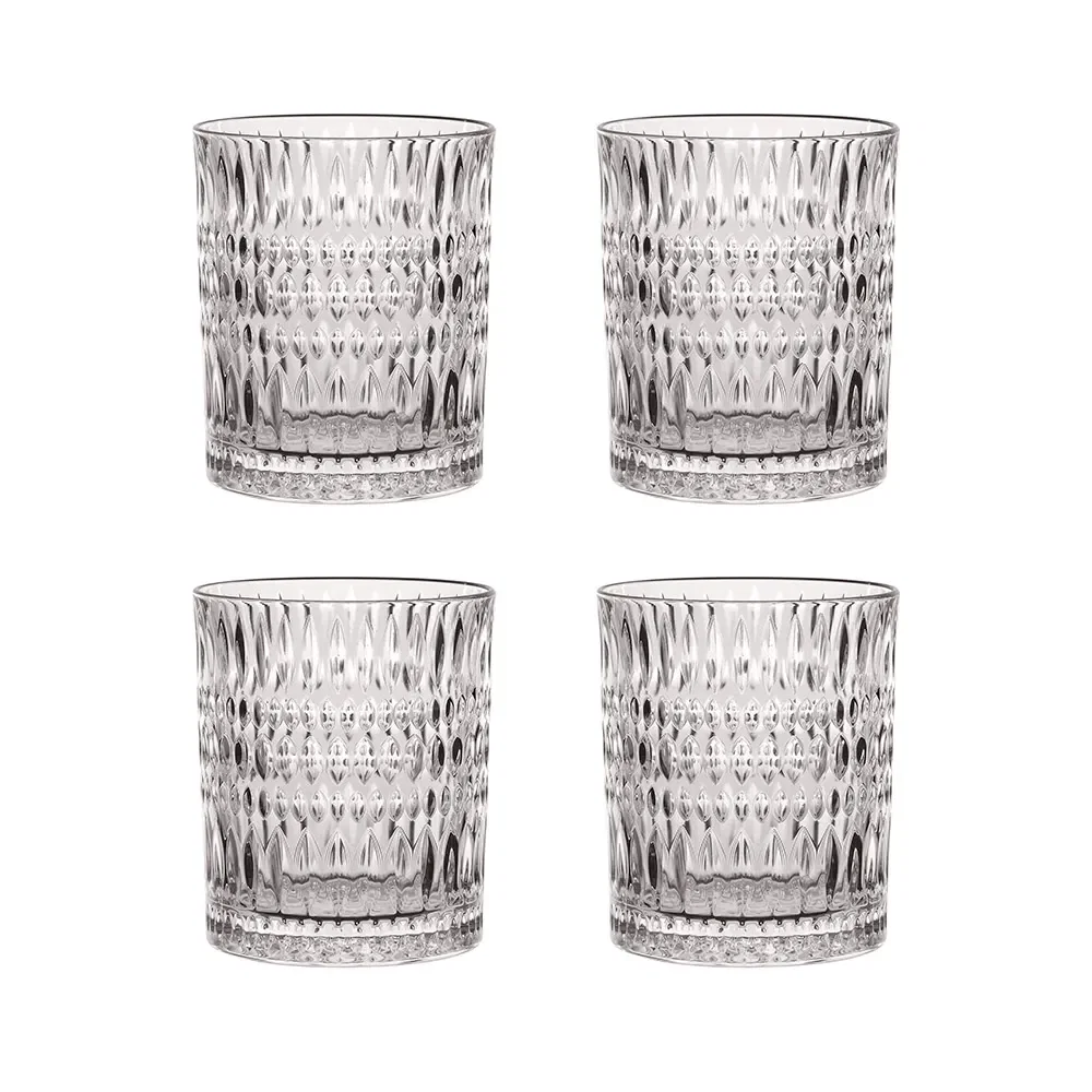4 Copos Baixos Ethno em Vidro Cristal 294ml Nachtmann