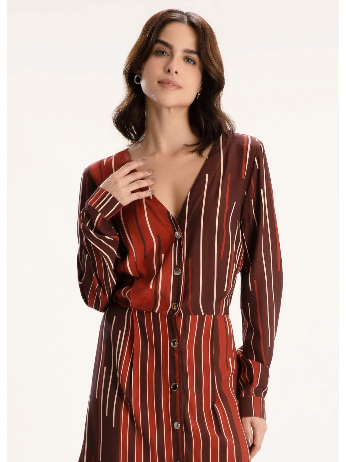 Vestido Visco Stripes Estampado