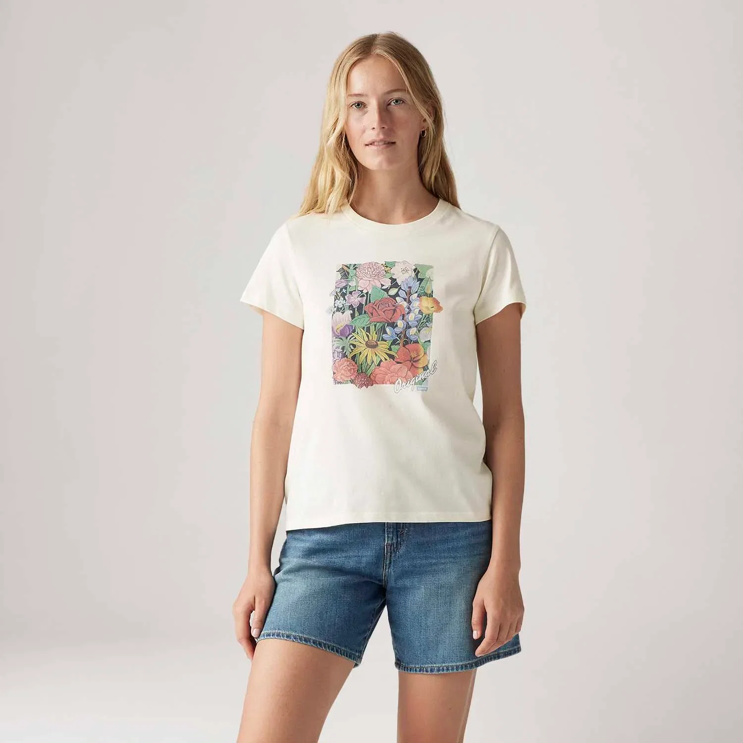 Camiseta Levi's® The Perfect Tee Branca Manga Curta — imagem 1