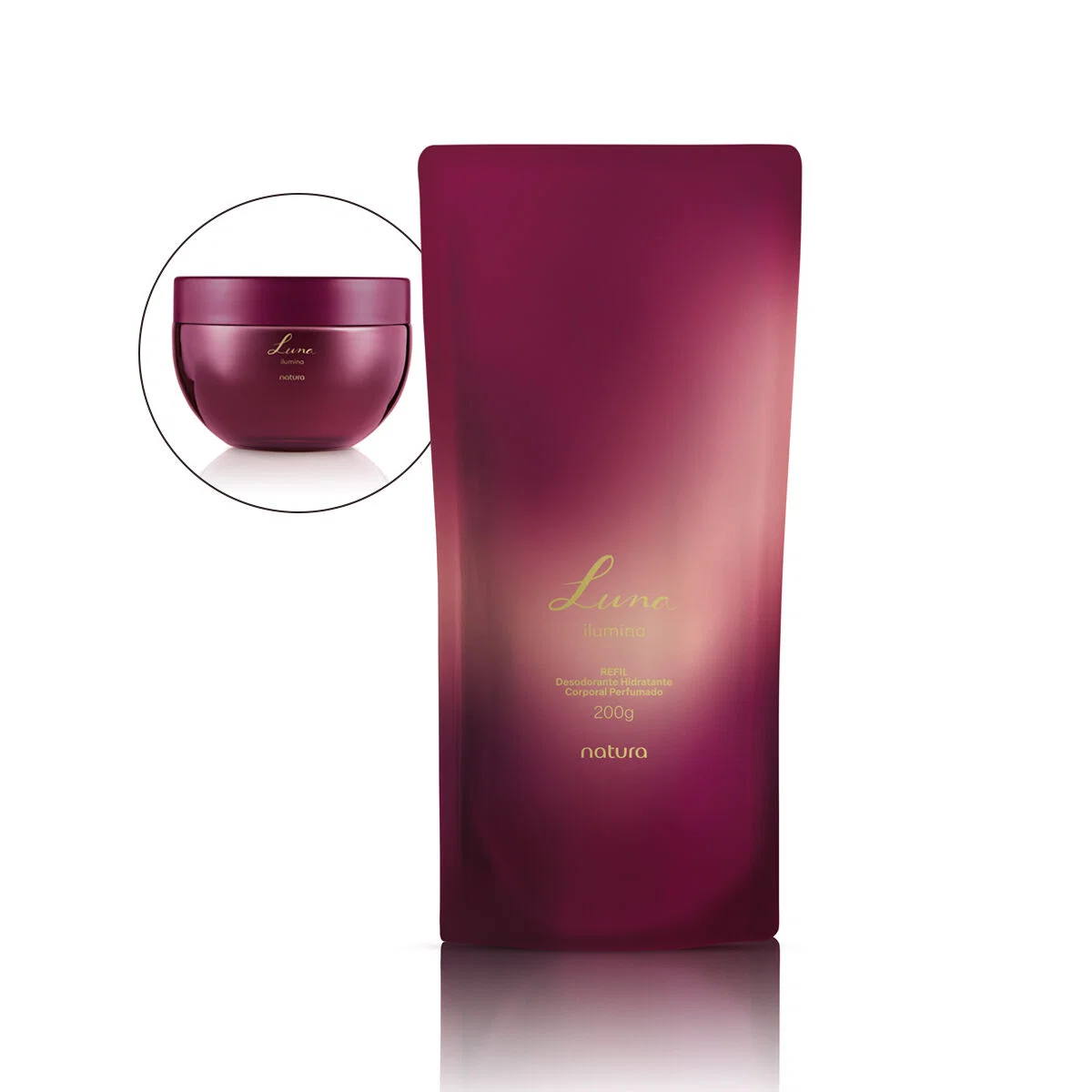 Refil Desodorante Hidratante Corporal Perfumado Luna Ilumina 200 g