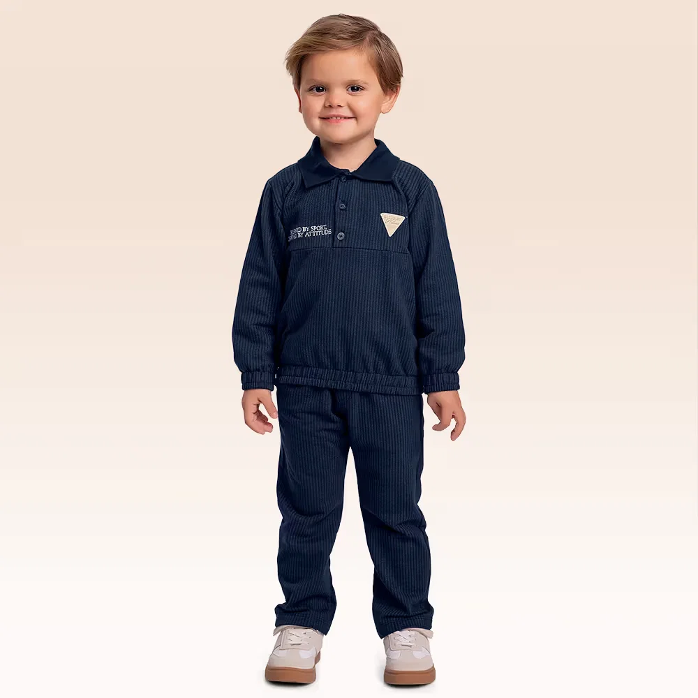 Conjunto blusão polo e calça