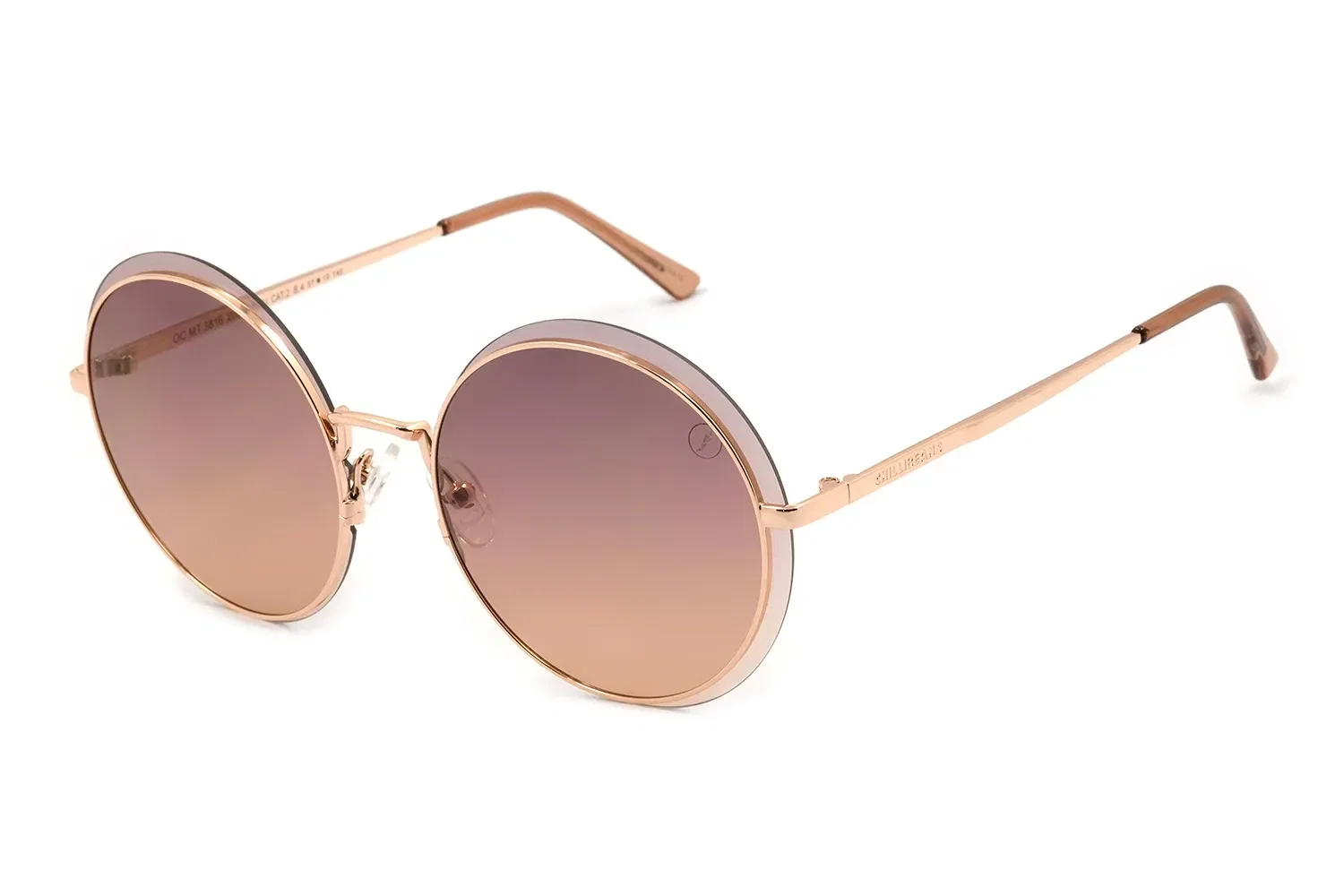 Óculos de Sol Feminino Chilli Beans Clássicos Redondo Rosé — imagem 1