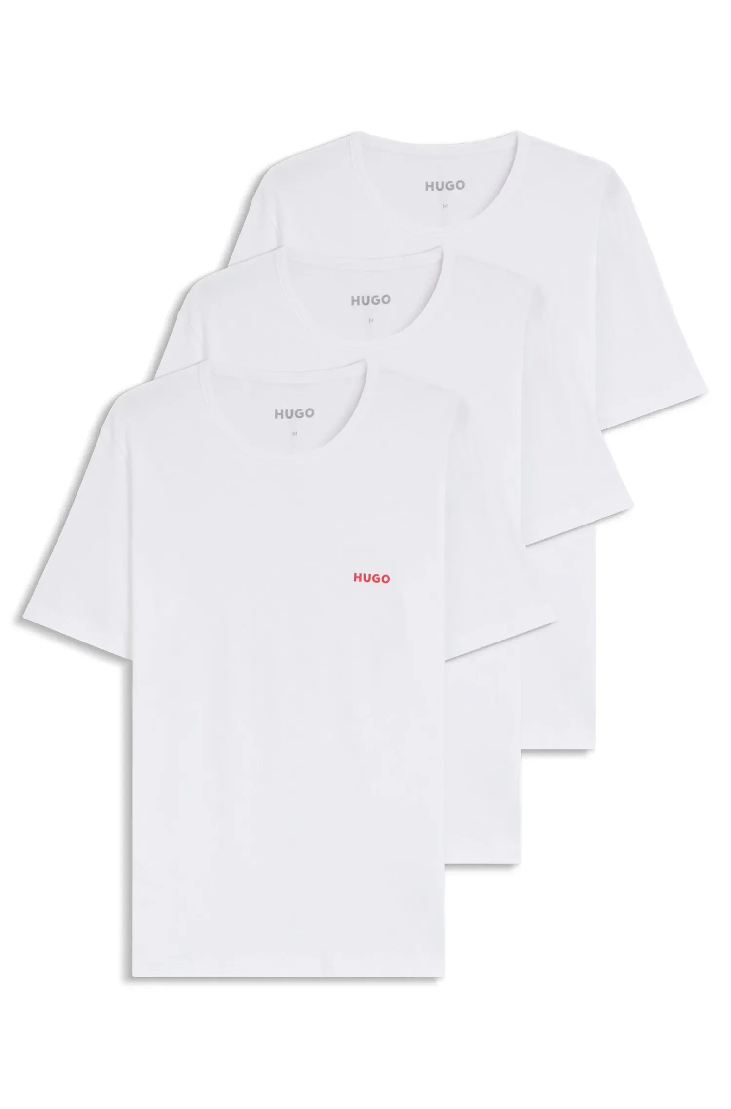 Pack De 3 Camisetas Em Algodão Com Logo