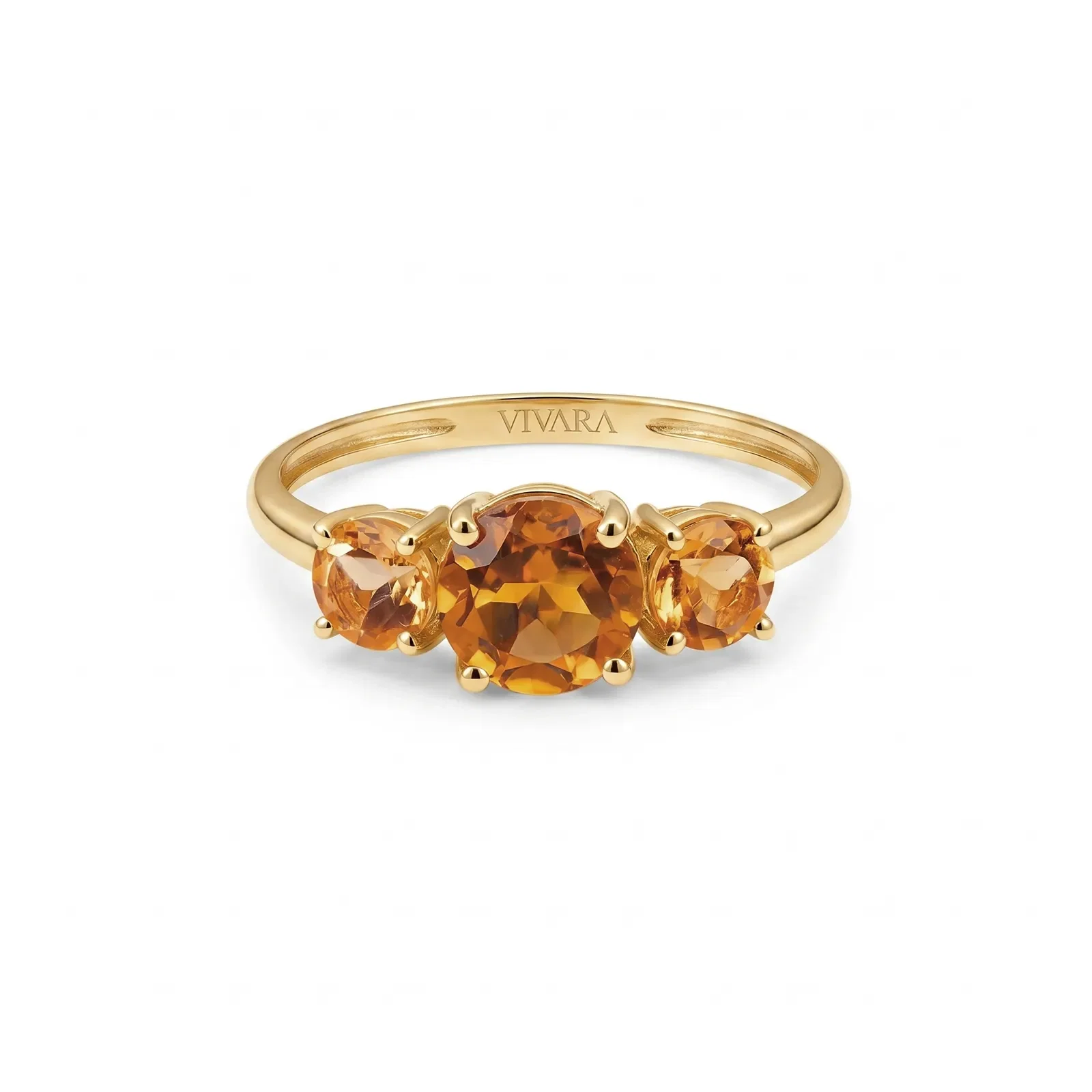 Anel Aura em Ouro Amarelo 18k com Citrinos