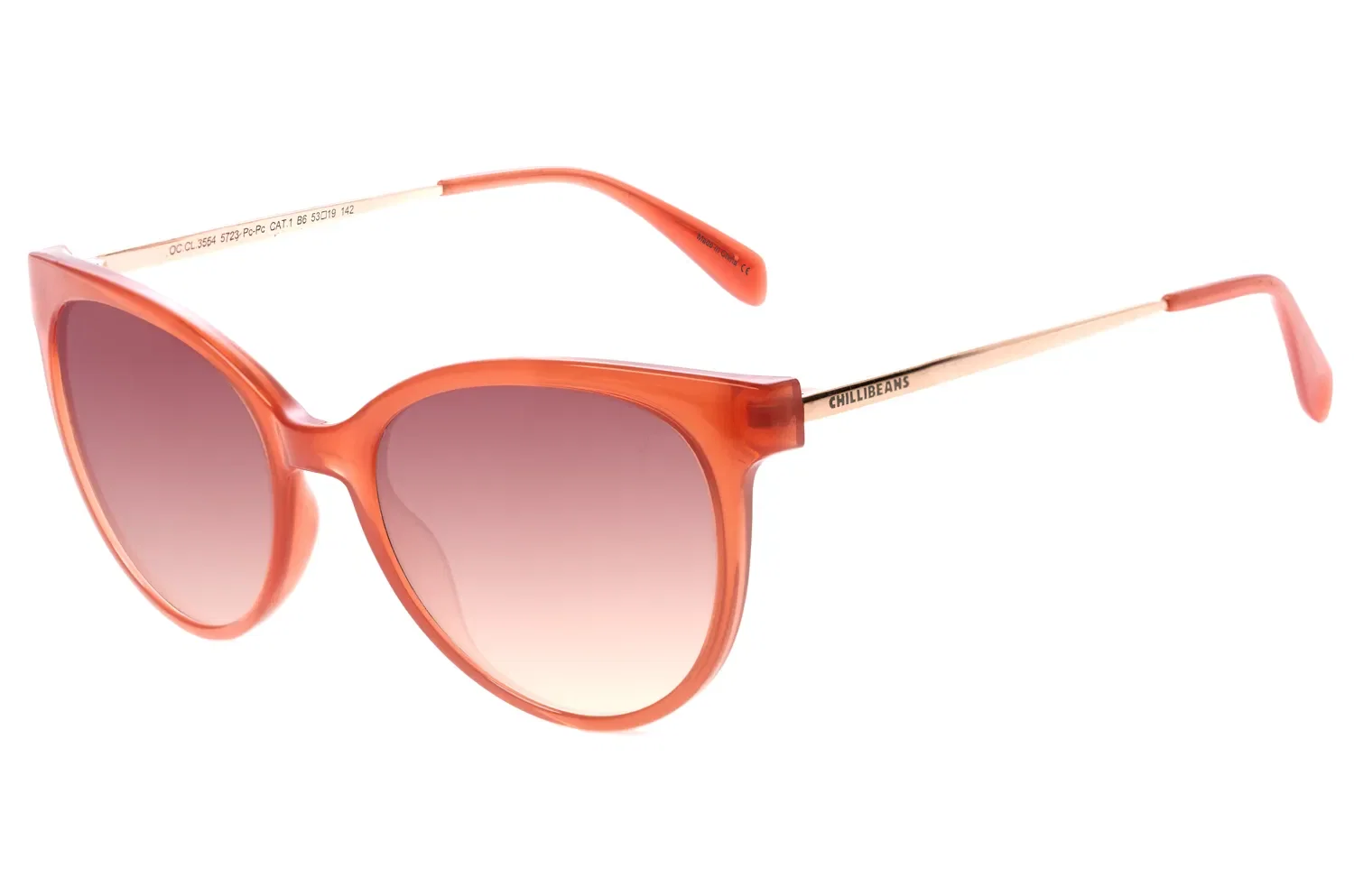 Óculos De Sol Feminino Chilli Beans Cat Degradê Rosé — imagem 1