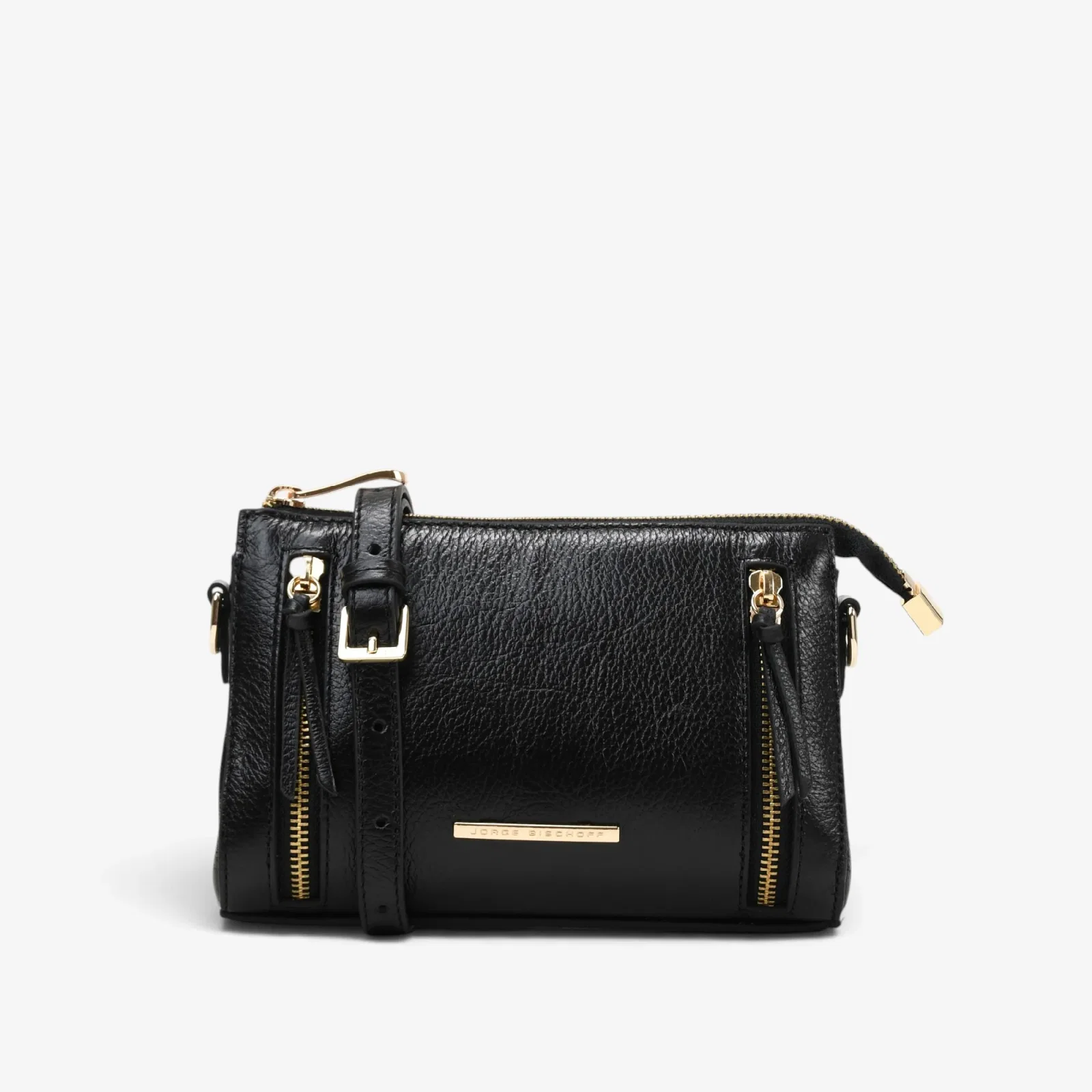 Bolsa Transversal Preto Couro