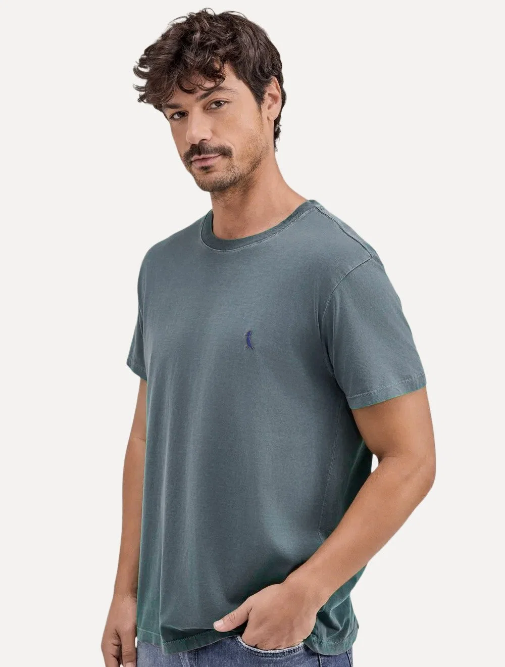 Camiseta Reserva Masculina Basic Blue Woodpecker Stoned Azul Escuro