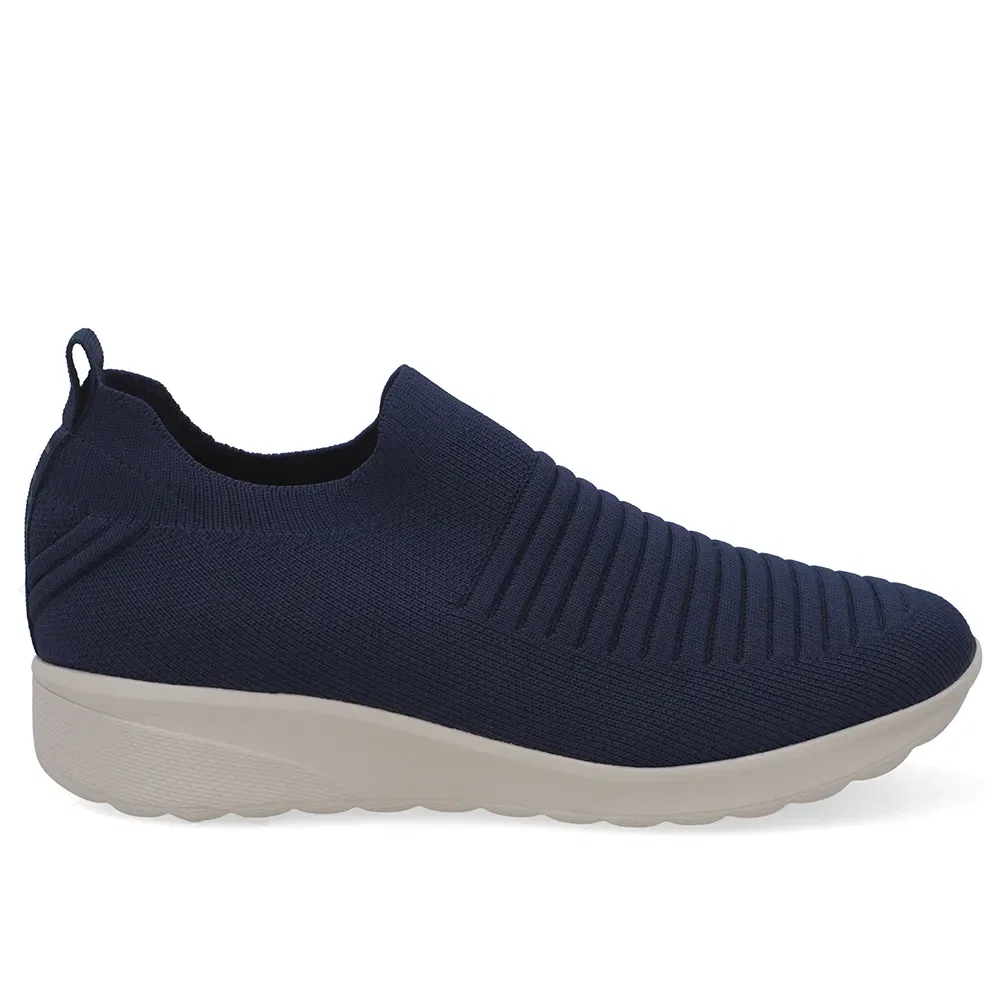 Tênis Slip On Em Tricot Azul — imagem 1