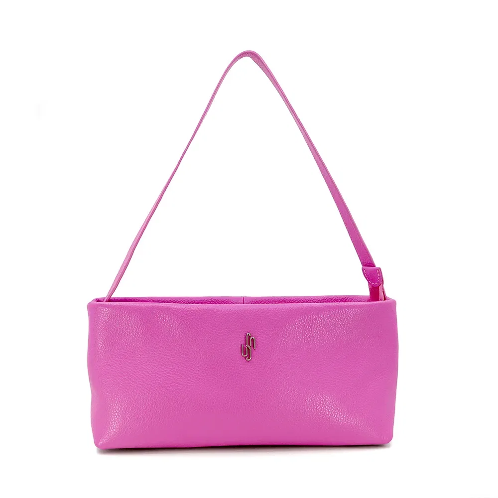 Bolsa Baguete Couro Floater Rosa