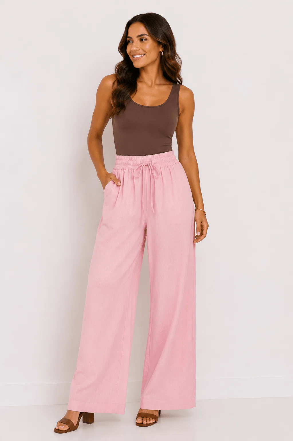 Calça Pantalona - Rosa