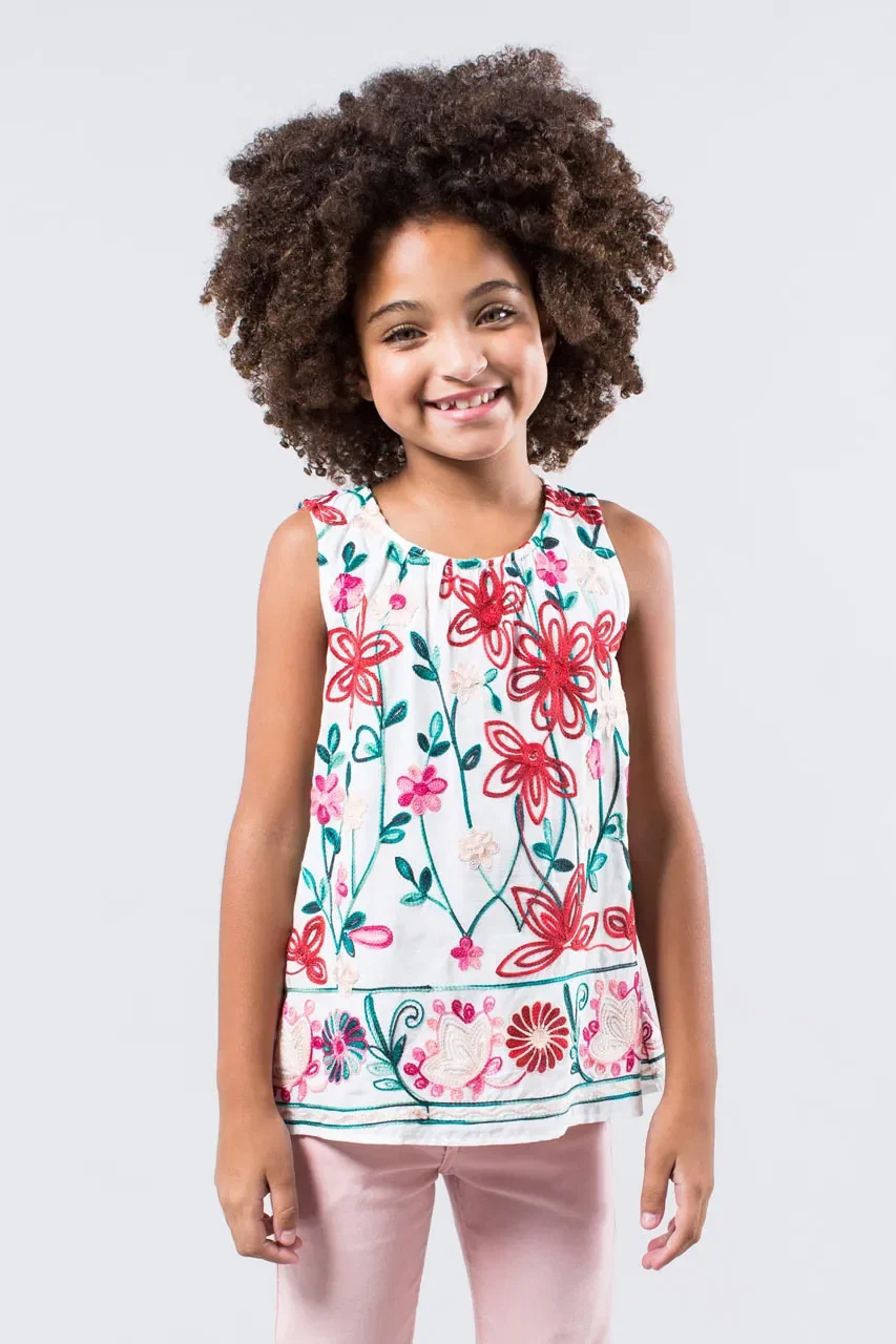 Bata Bordada RESERVA MINI Jardim Azul