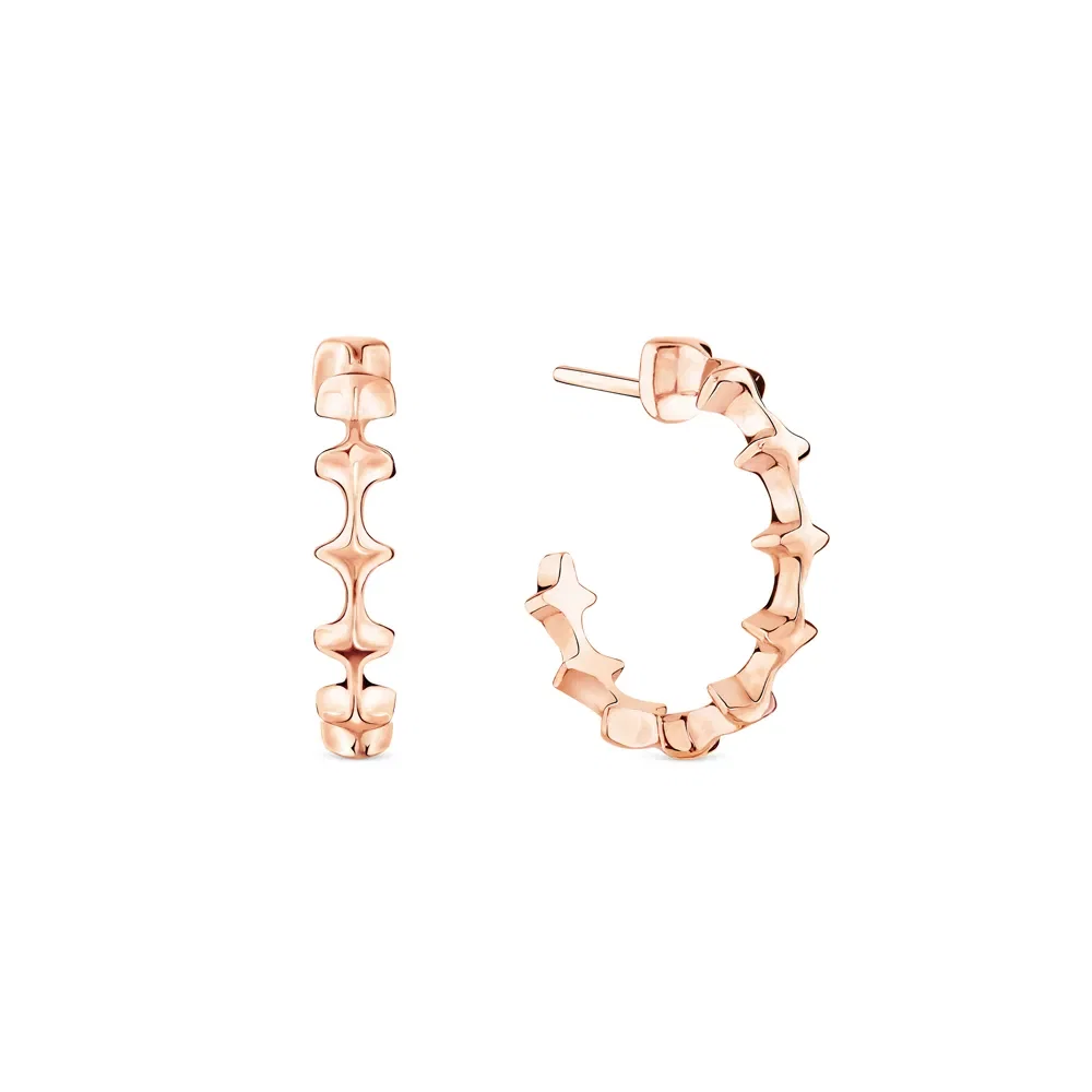 Argola Life Soul Estrela em Liga Rosé com Banho de Ouro Rosé 18k, 18mm — imagem 1