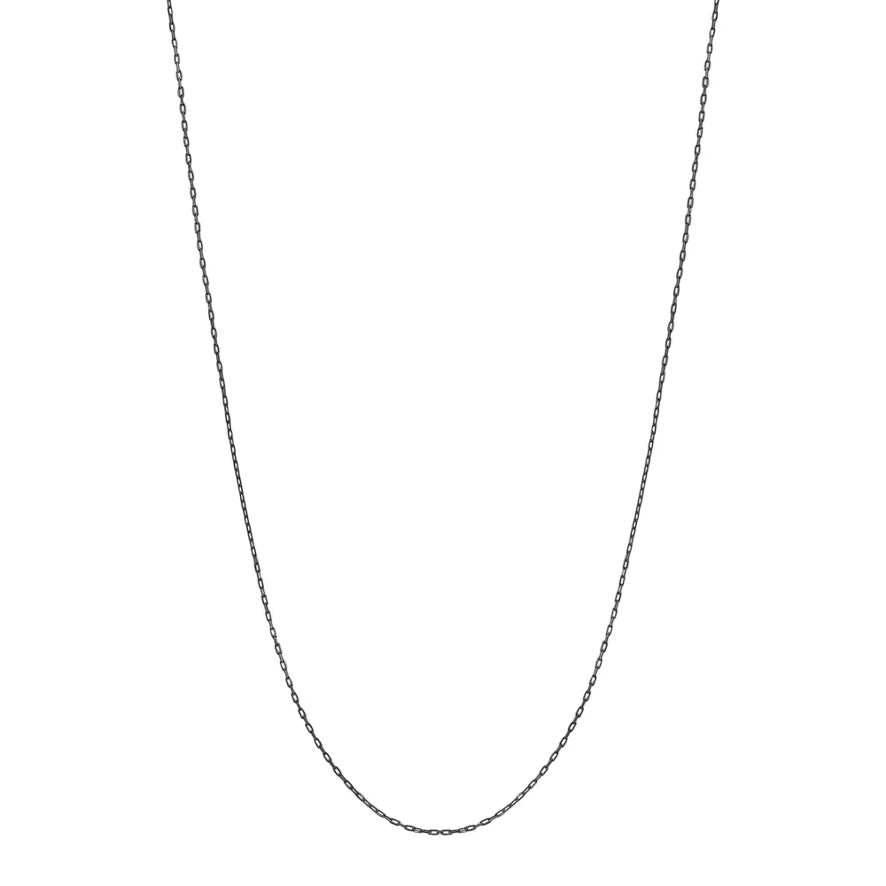 Corrente Cadeado em Prata 925 com Ródio Negro, 60cm — imagem 1