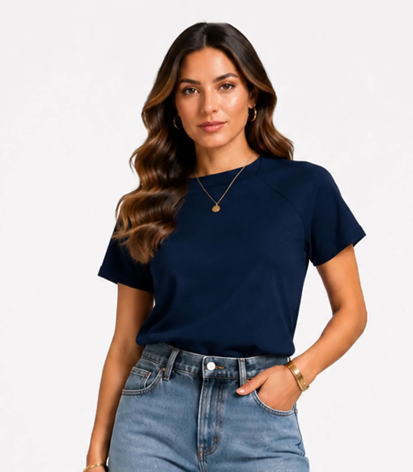 Blusa Feminina Em Malha Cotton Leve Rovitex Azul