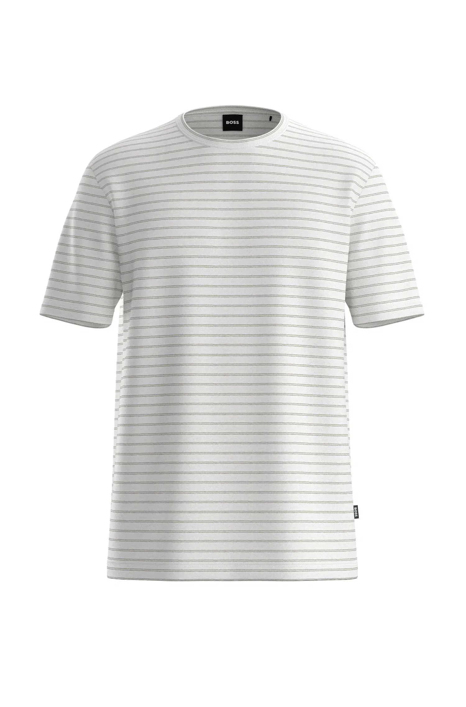 Camiseta Regular Fit Em Algodão E Linho