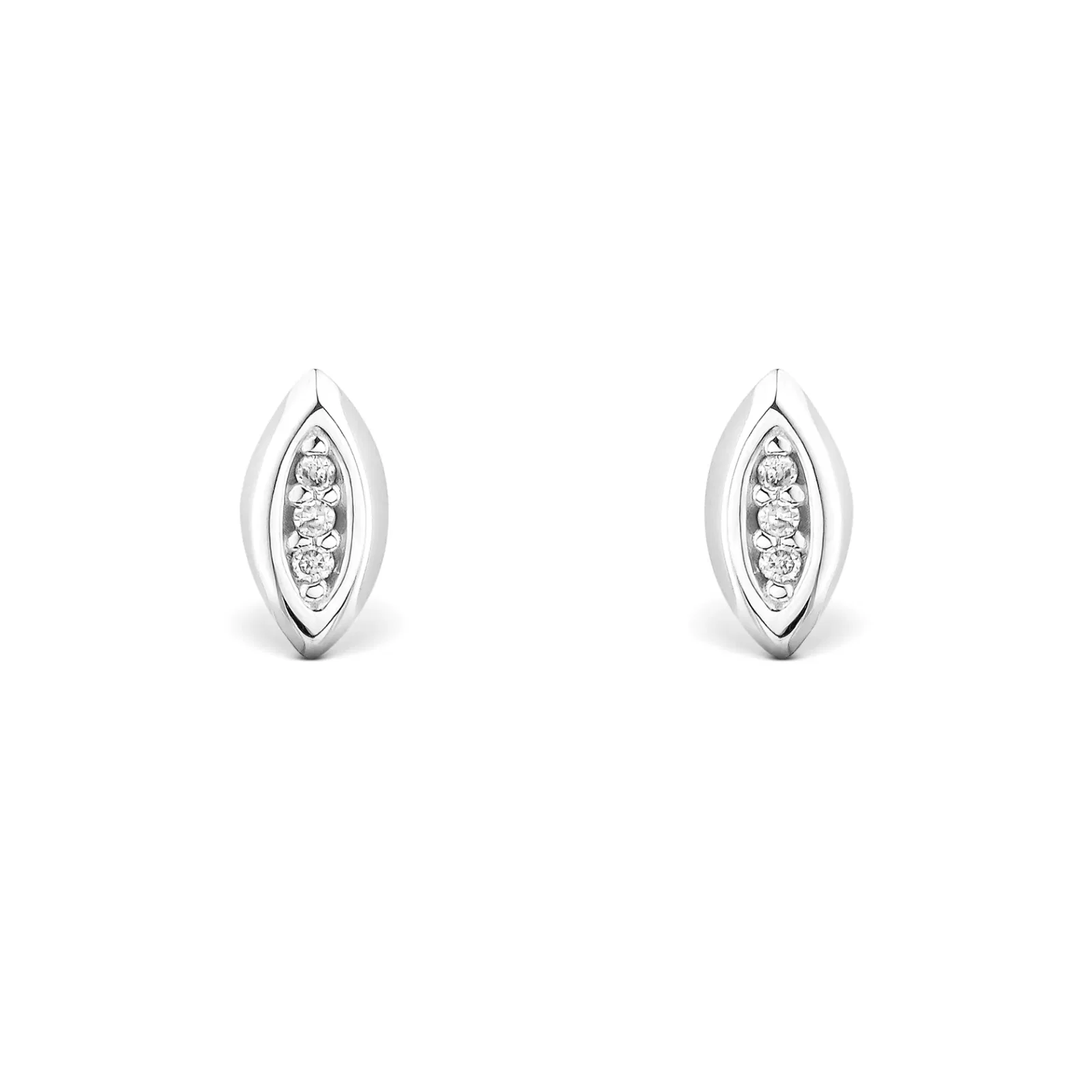 Brinco Way em Ouro Branco 18k com Diamantes