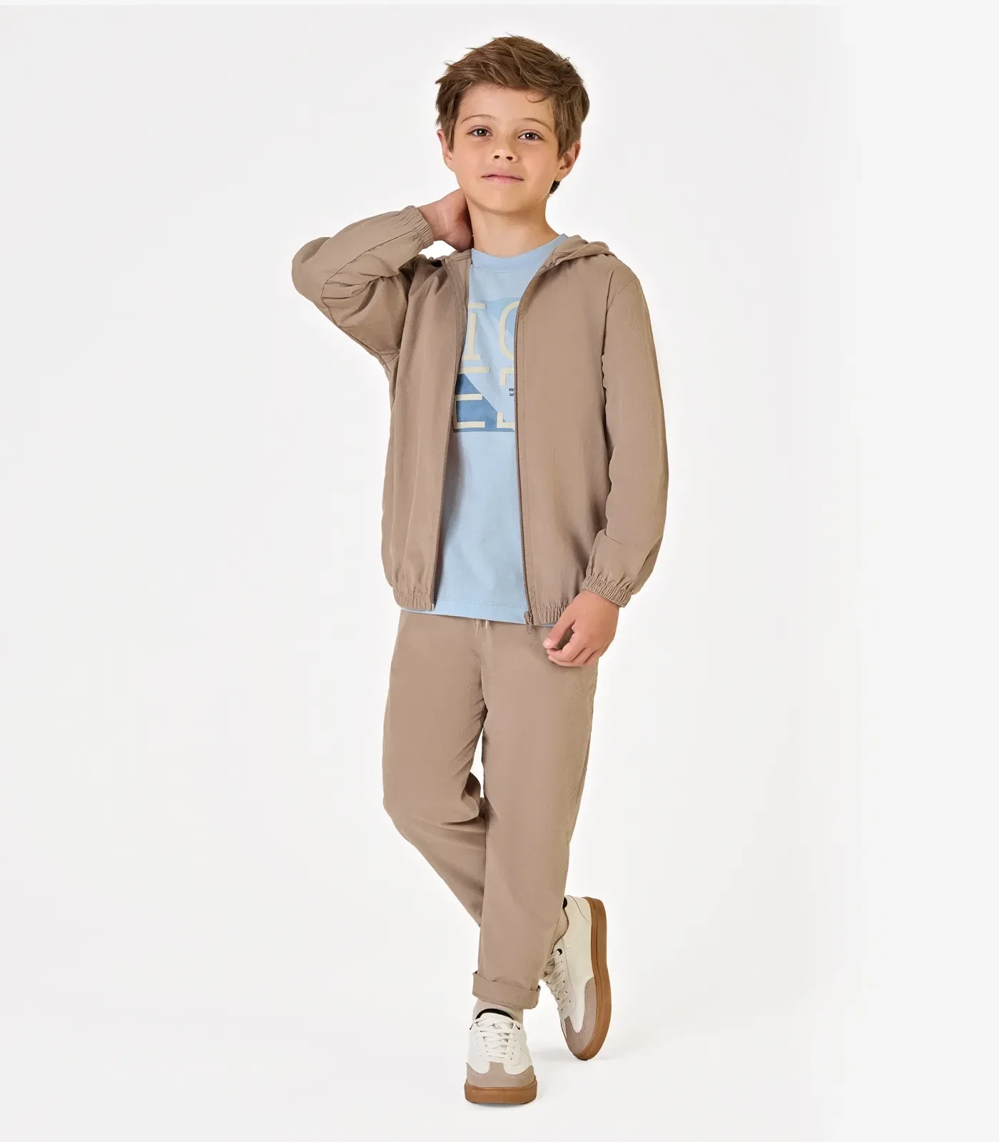 Calça Infantil Menino Cotelê Trick Nick Marrom