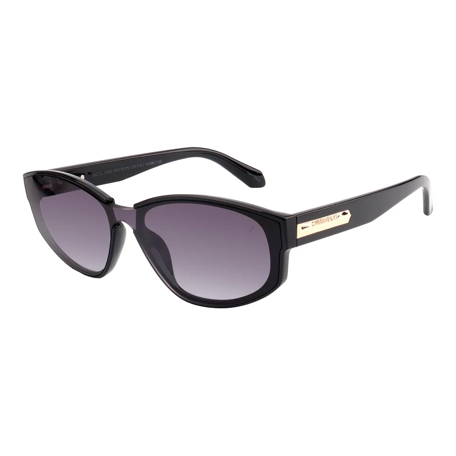 Óculos de Sol Feminino Infinity Redondo Degradê Preto — imagem 1