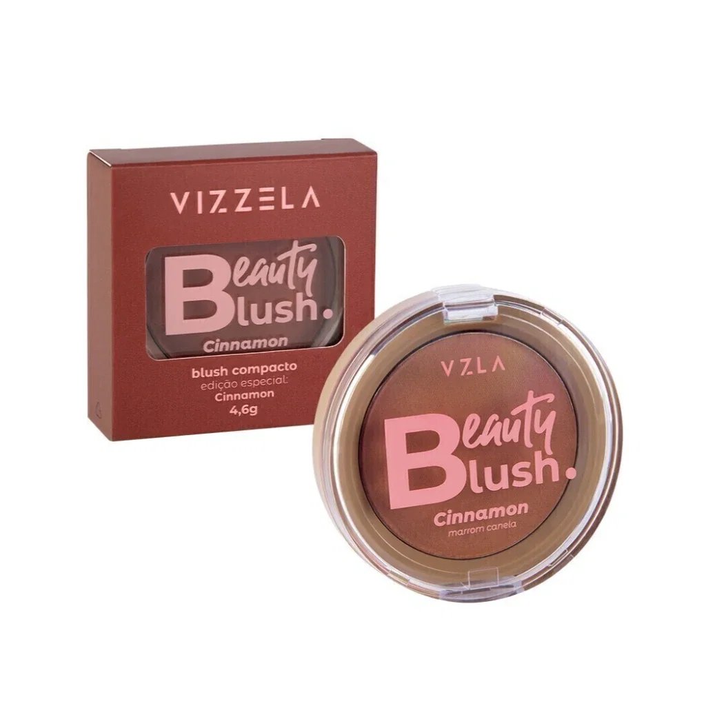 Blush Compacto Vizzela Beauty Blush Cinnamon 4,6g