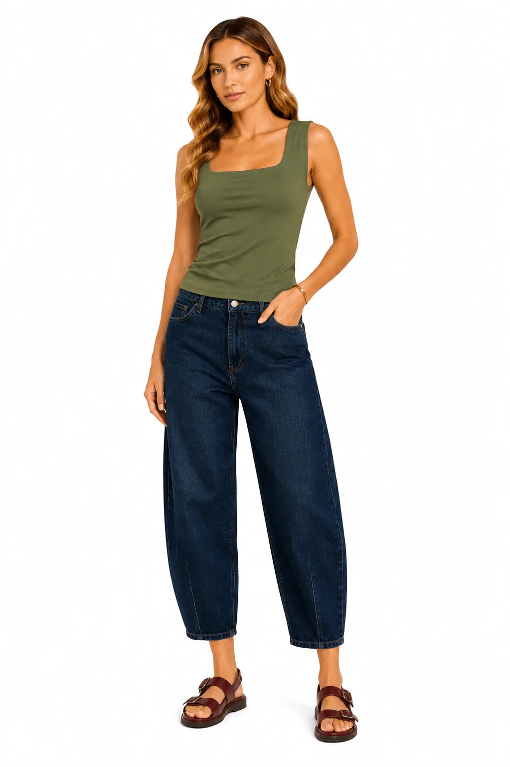 Top Poliamida Decote Costas - Verde