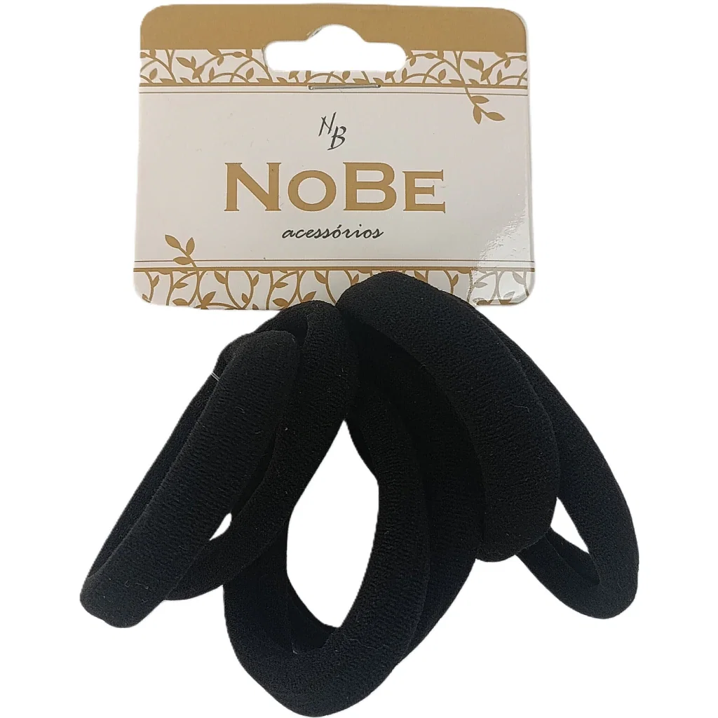 Elásticos de Meia Nobe Preto 6 Unidades