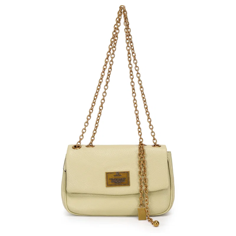 Bolsa Transversal Media Com Alca Corrente E Detalhe Pingentes