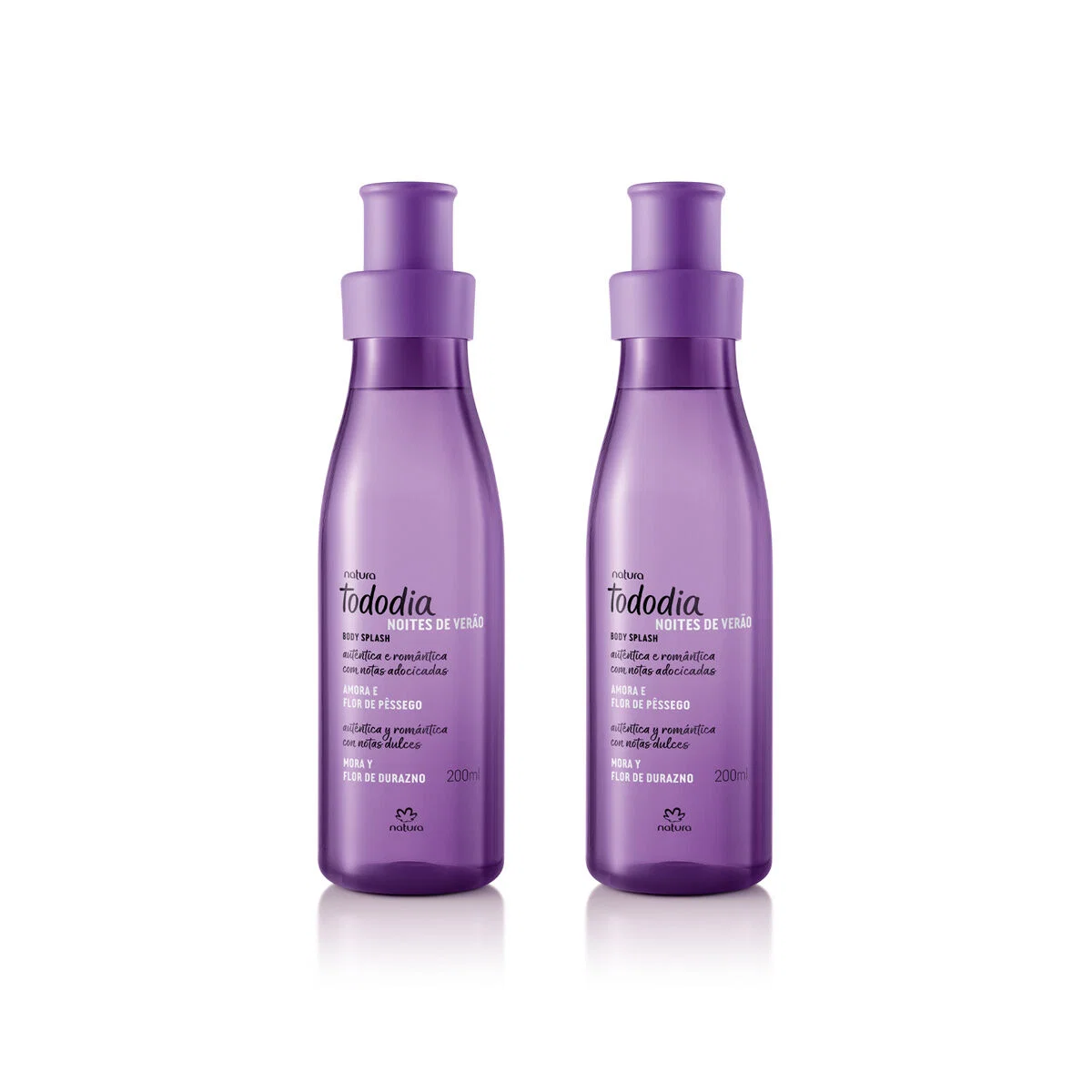 Kit Body Splash Tododia Amora e Flor de Pêssego 2 produtos de 200 ml