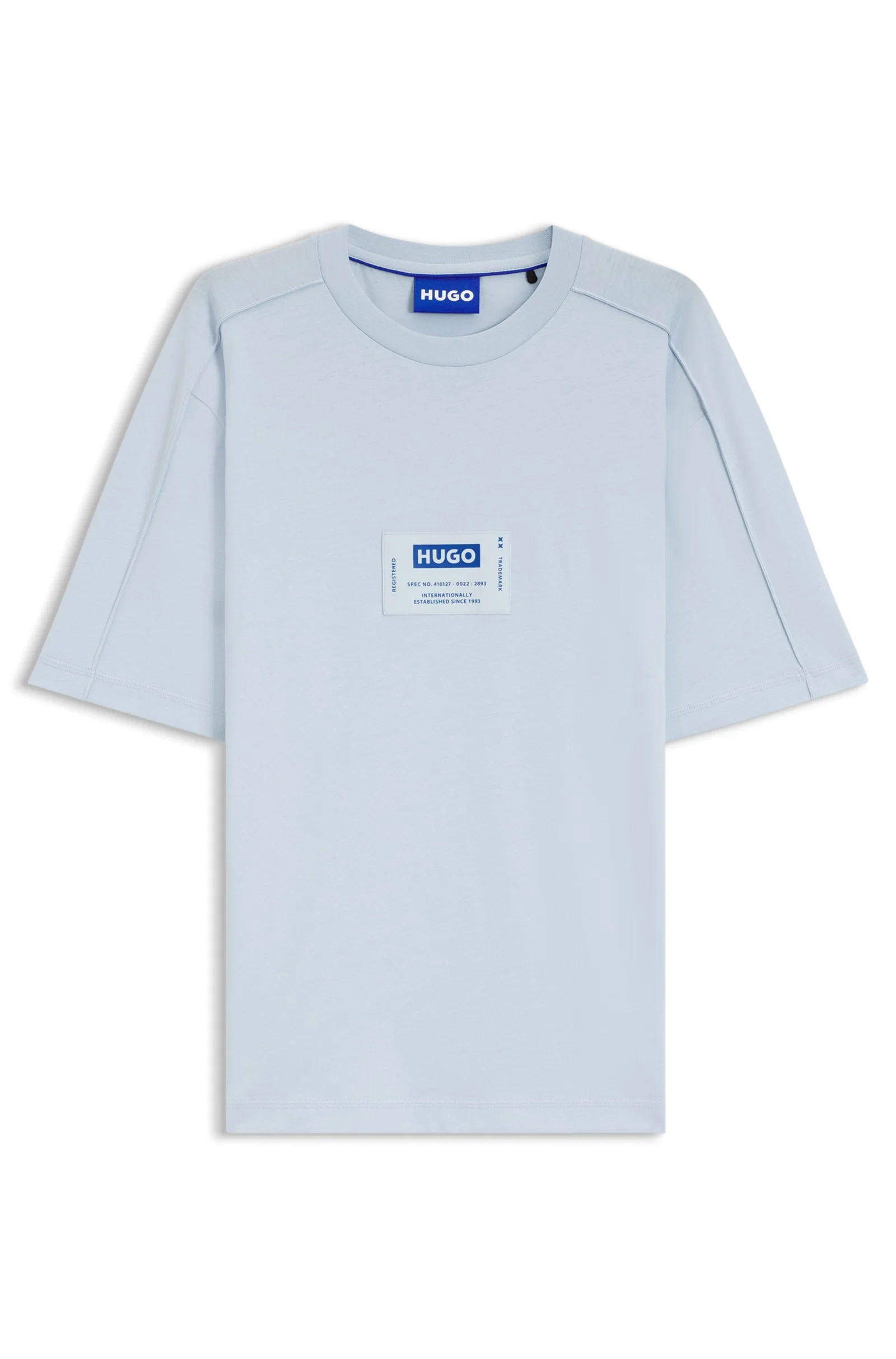 Camiseta Em Jersey De Algodão Com Etiqueta De Logo