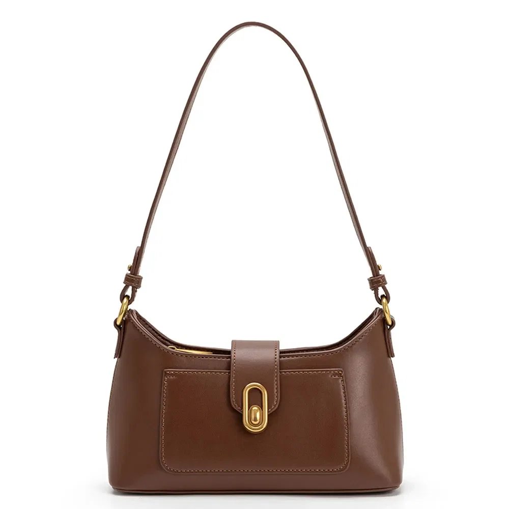 Bolsa Baguete Enfeite Marrom
