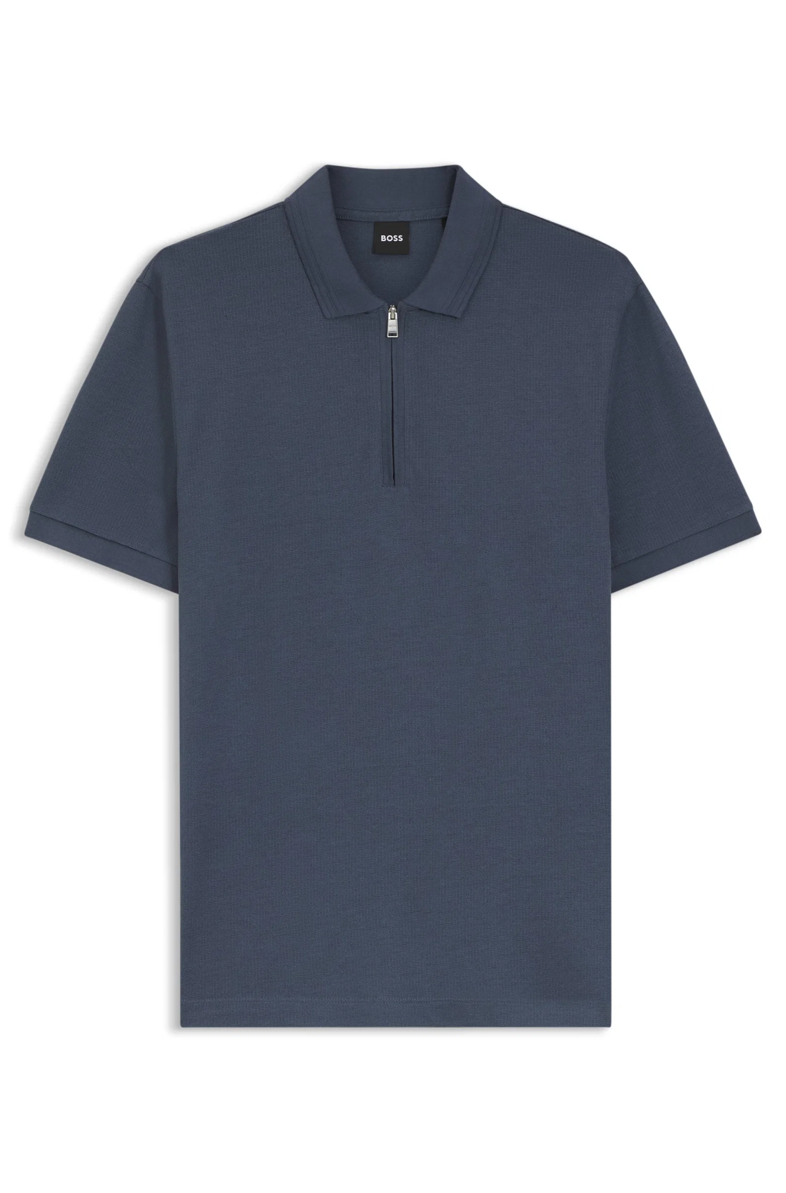 Polo Em Mistura De Algodão Com Ziper — imagem 1