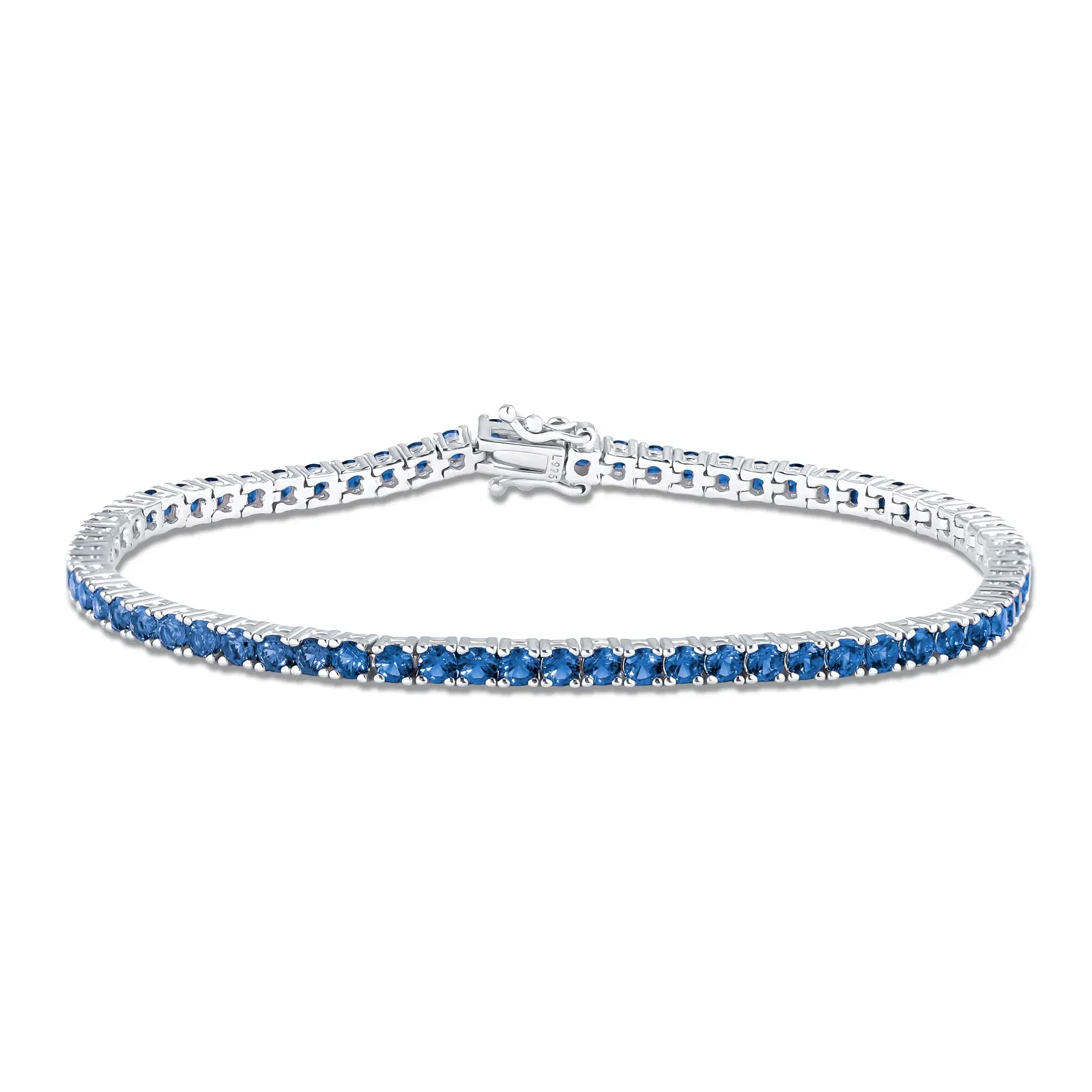 Pulseira Life Special II em Prata 925 e Pedras Azuis — imagem 1