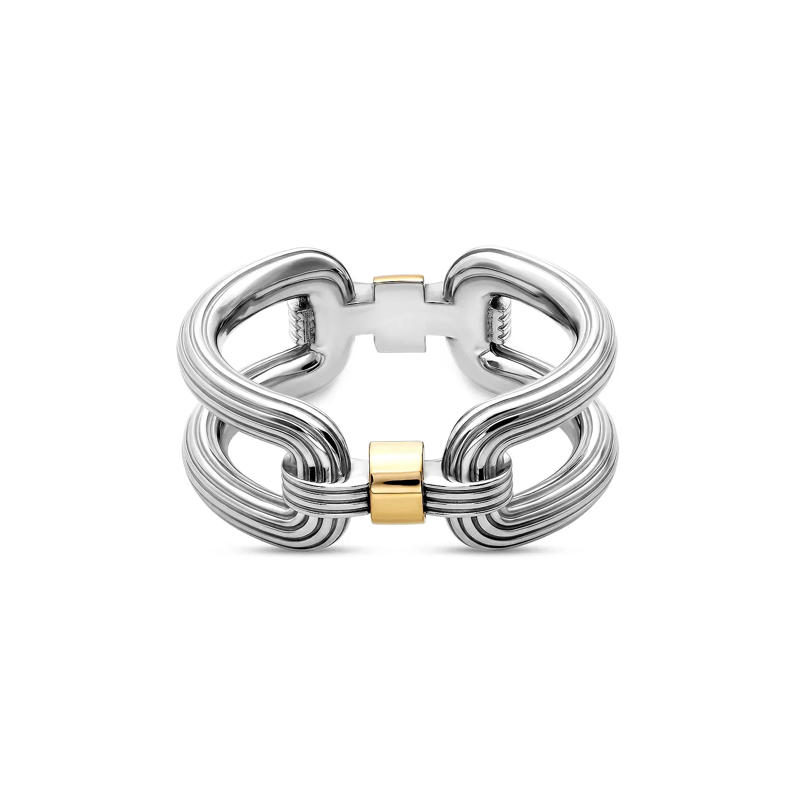 Anel Nexus em Prata 925 e Ouro Amarelo 18K — imagem 1