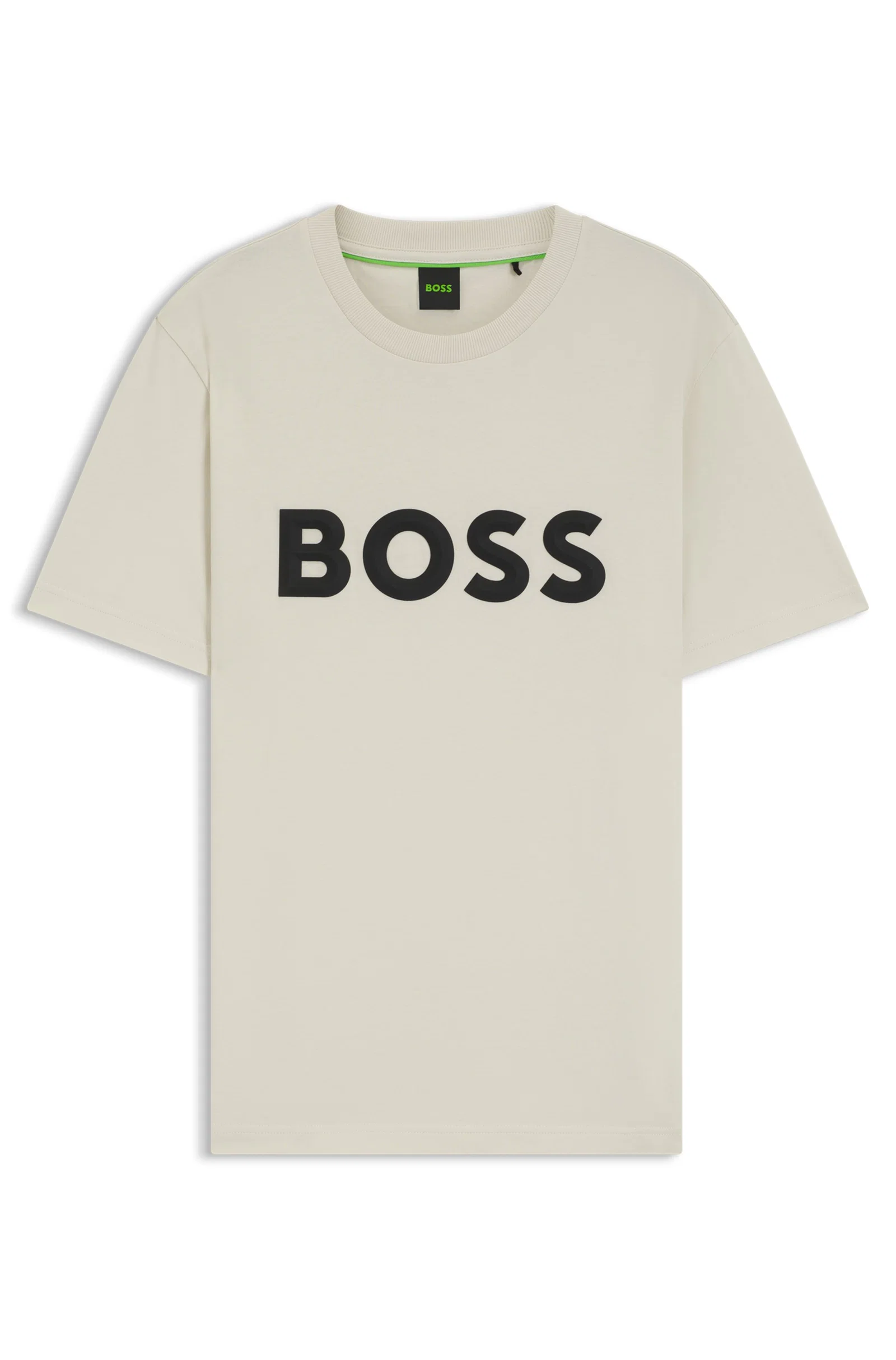 Camiseta Em Jersey De Algodão Com Logo 3D