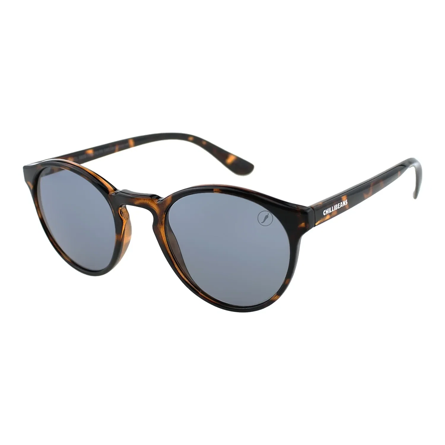 Óculos de Sol Masculino Chilli Beans Redondo Azul Tartaruga — imagem 1