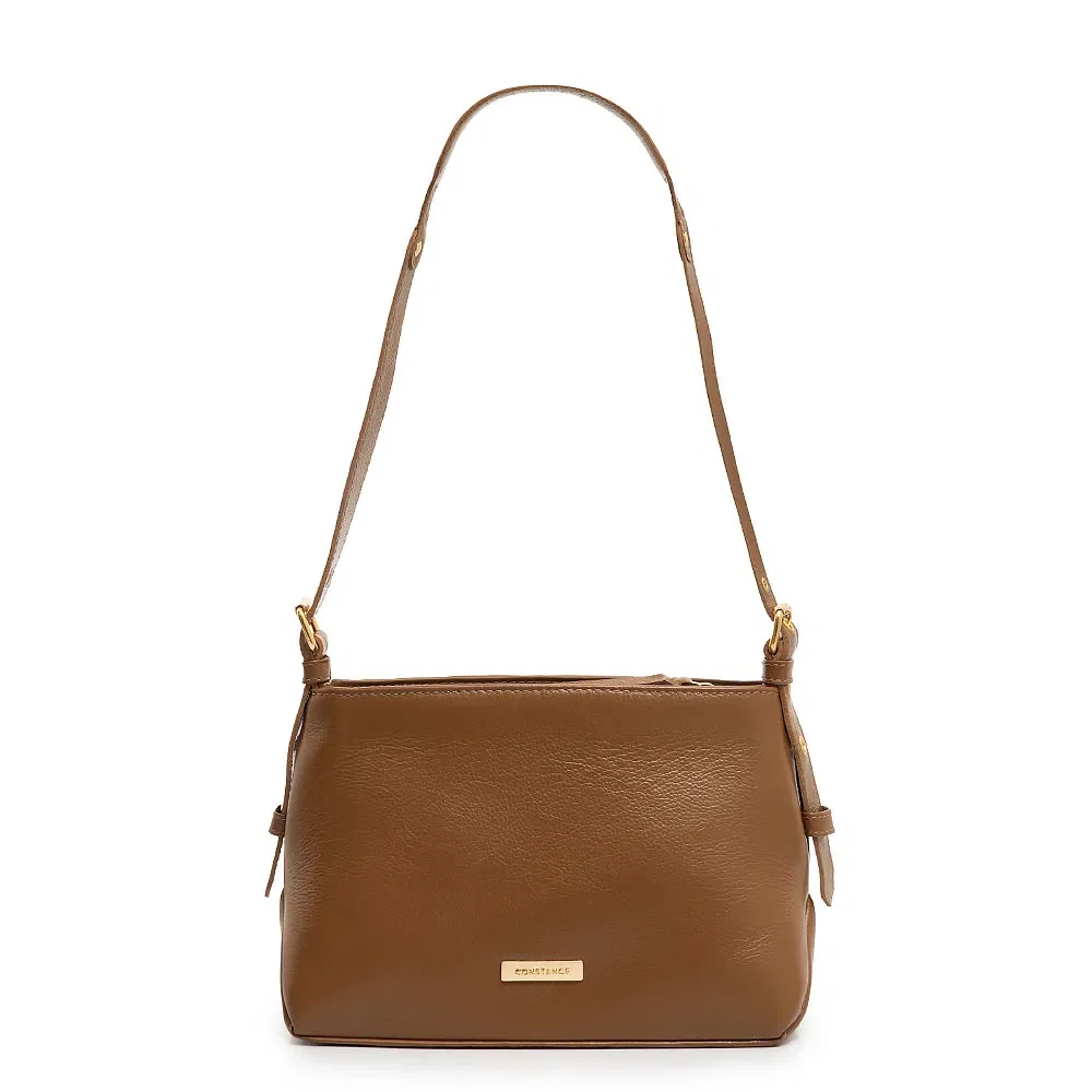 Bolsa Caramelo Ombro Couro Fivela — imagem 1