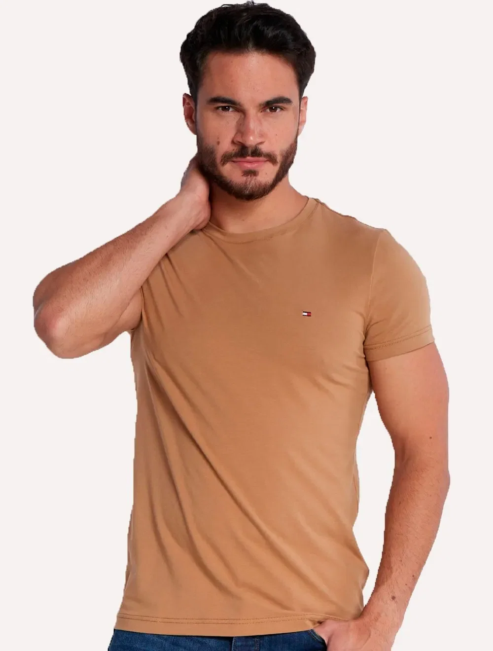 Camiseta Tommy Hilfiger Masculina Essential Cotton Cáqui — imagem 1
