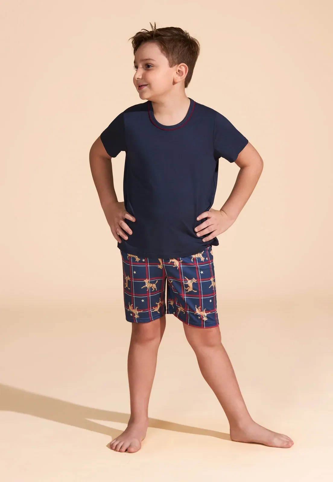 Pijama Infantil de Viscose Liso Recco