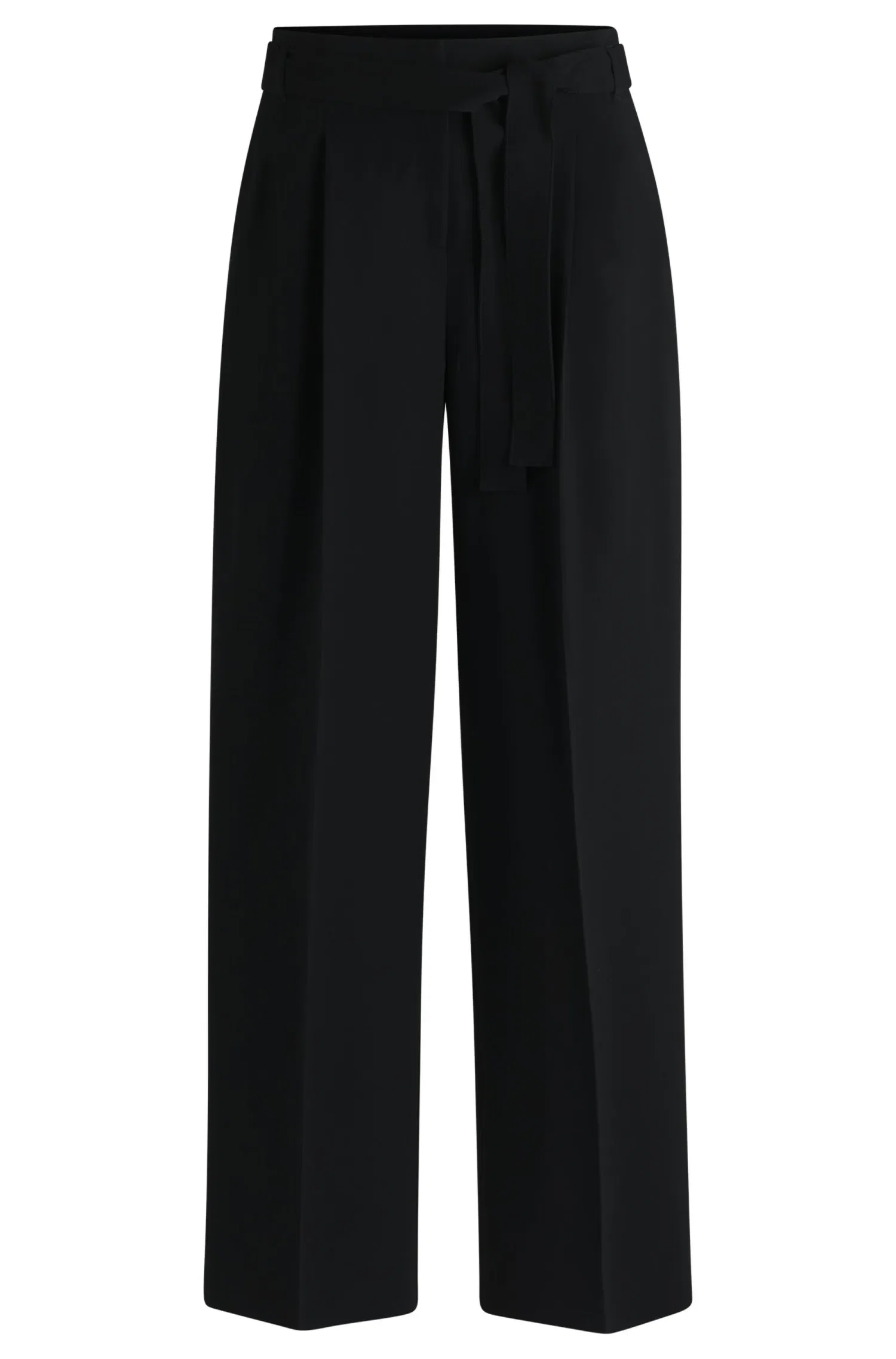 Calça Relaxed Fit De Crepe Japonês Resistentes A Vincos — imagem 1