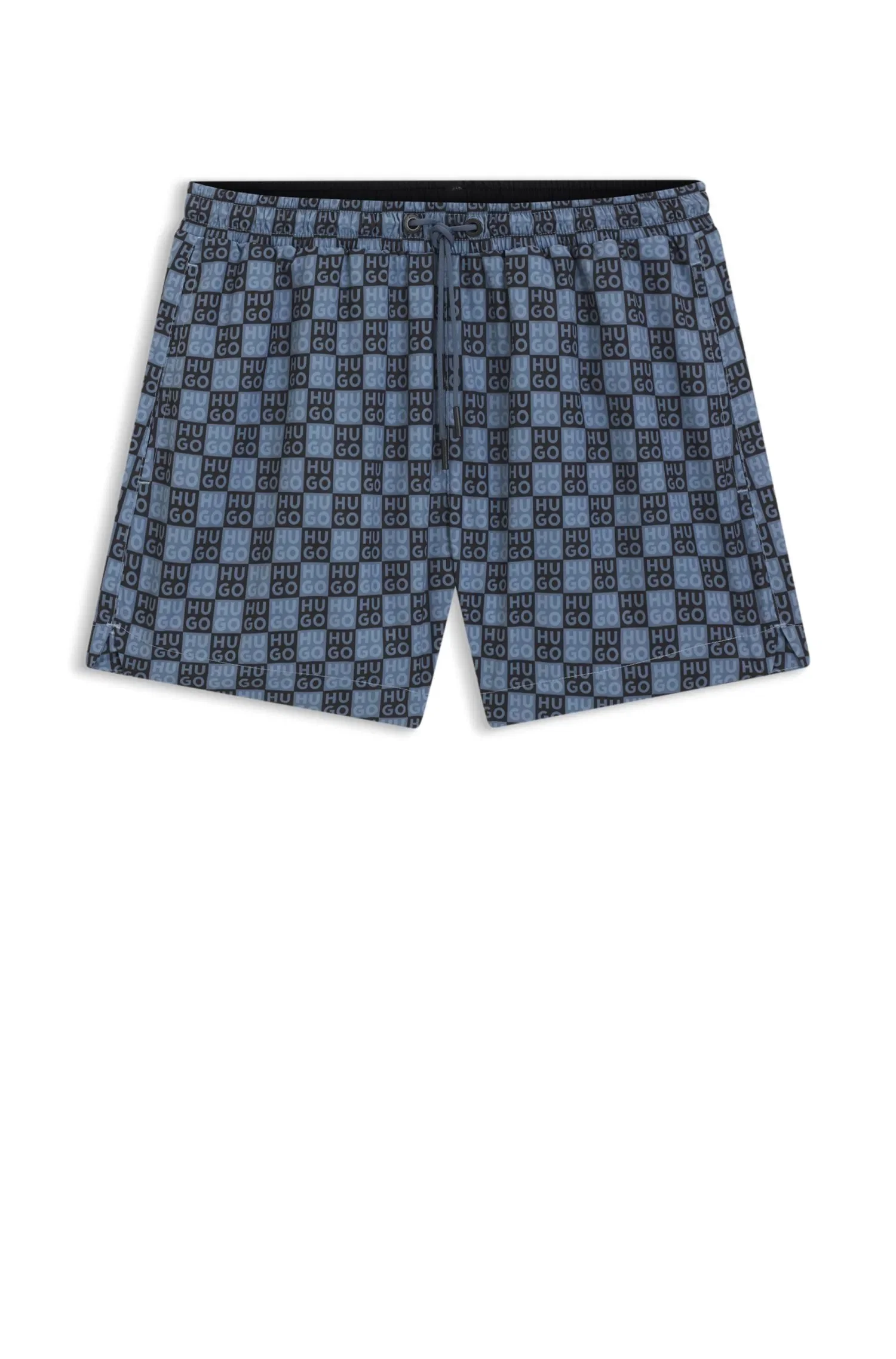 Shorts De Banho Com Logos De Xadrez