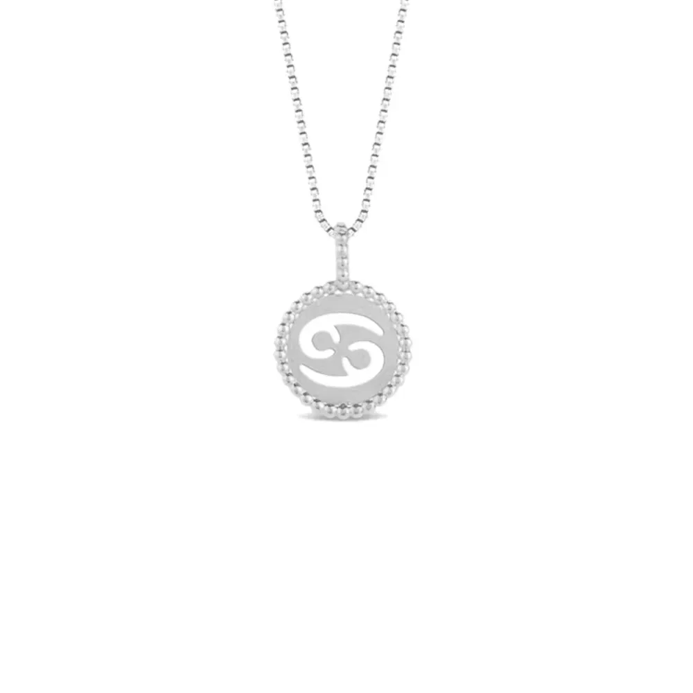 Pingente Signo CÃ¢ncer em Ouro Branco 18k, 15mm — imagem 1