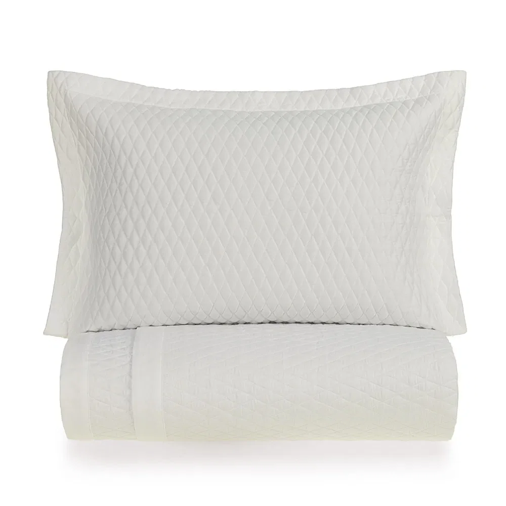 Colcha Casal com Porta-travesseiro 100% Algodão Dallas Branco