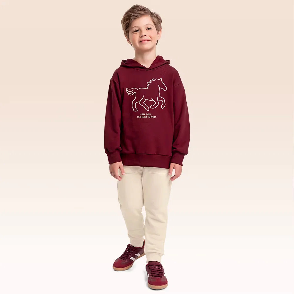 Conjunto blusão com capuz e calça