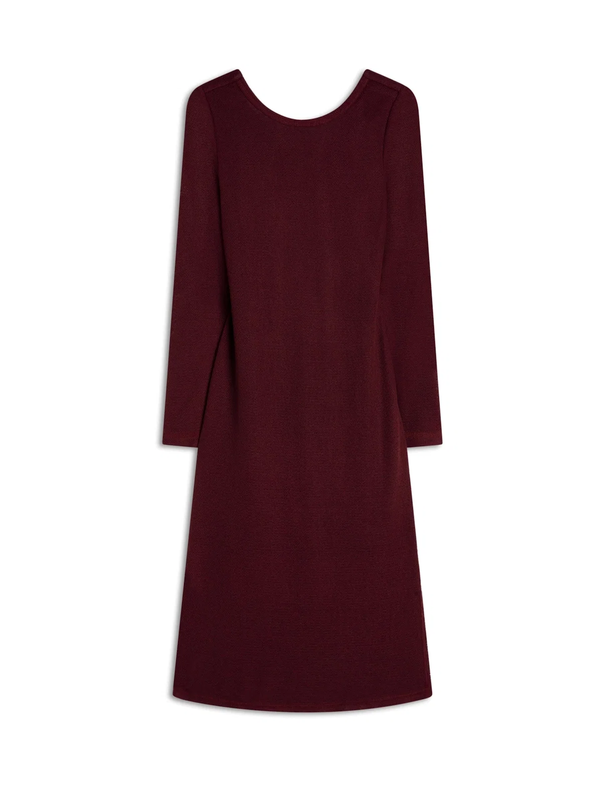 Vestido Jersey Tricot Bordeaux