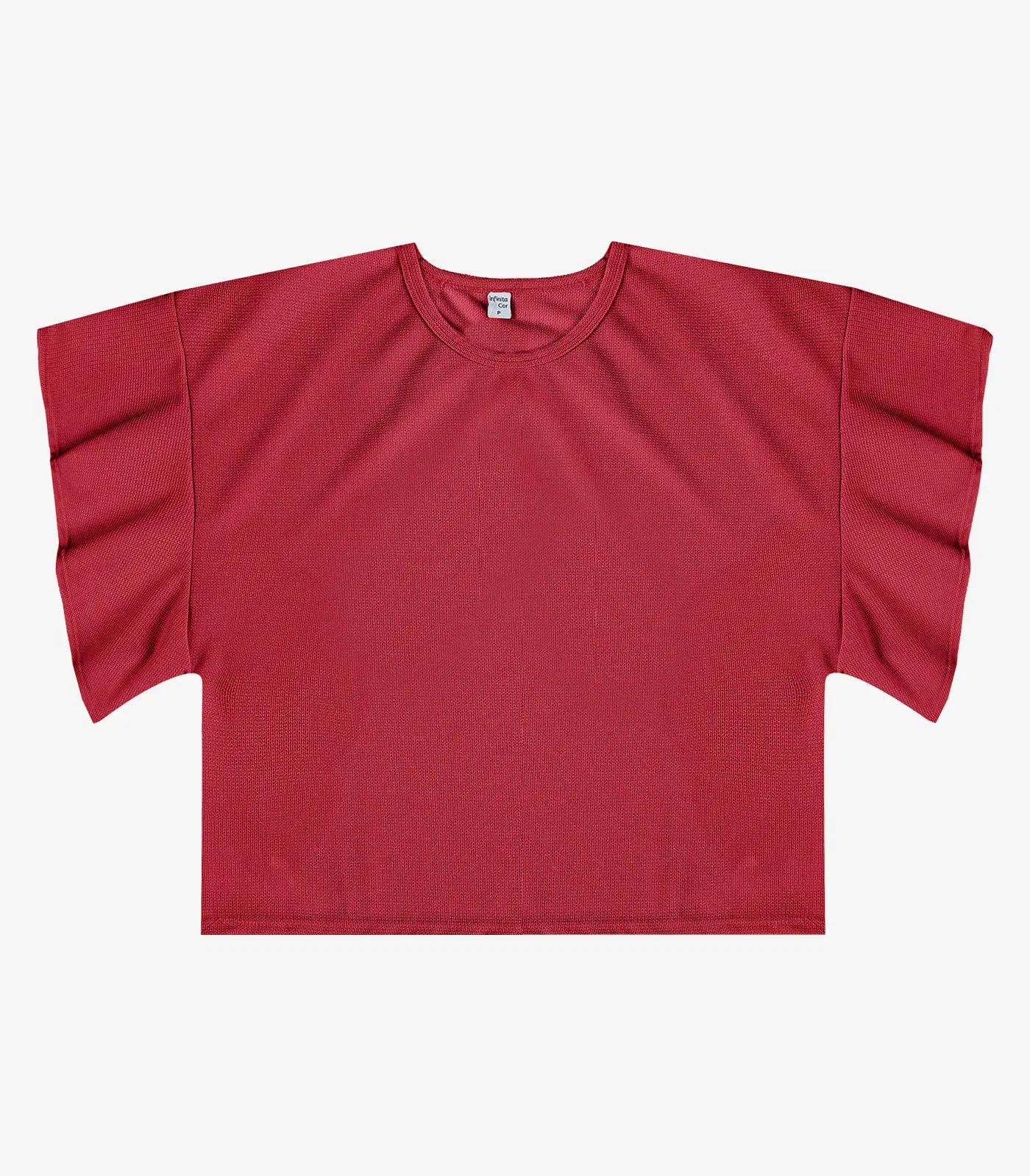 Blusa Feminina Com Manga Franzida Infinita Cor Vermelho — imagem 1