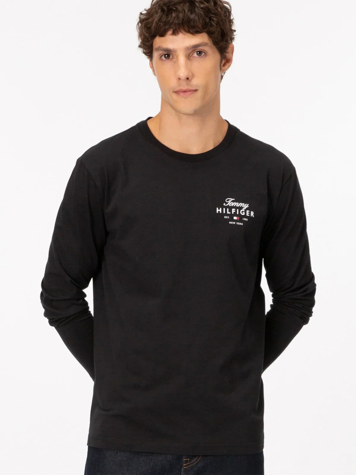 Camiseta Manga Longa Logo TOMMY HILFIGER New York — imagem 1