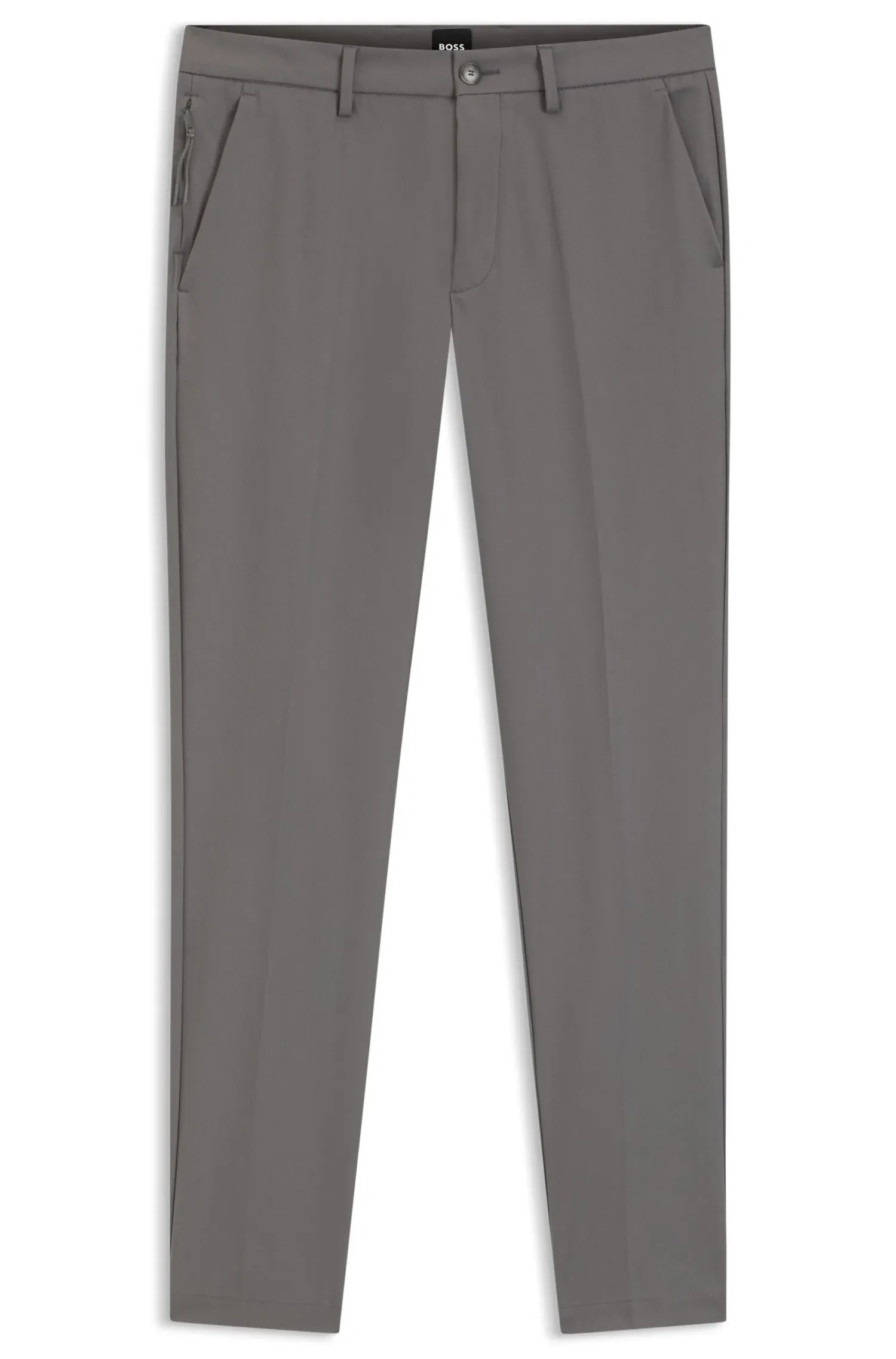 Calça Slim Fit Em Mistura De Algodão