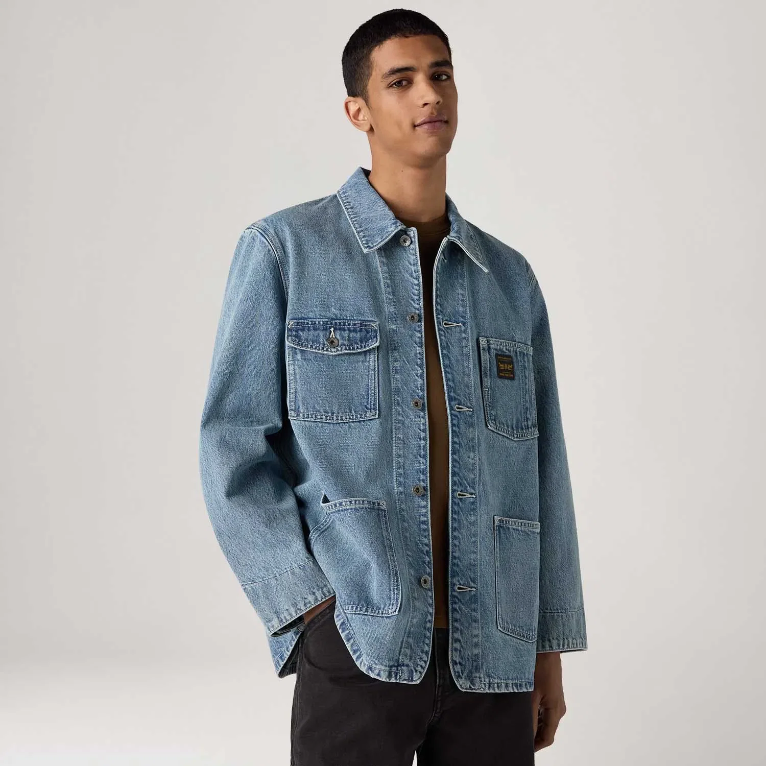 Casaco Jeans Levi's® Berkley Chore Coat Lavagem Média — imagem 1