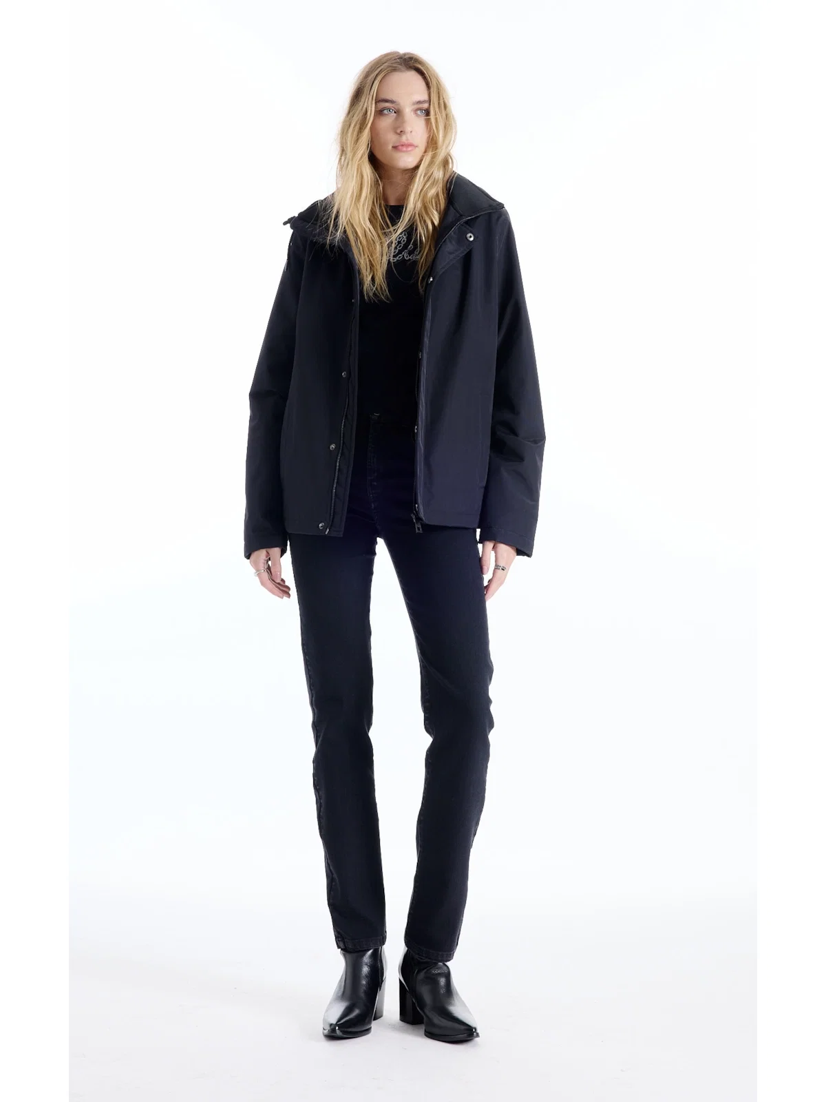 Jaqueta Nylon Ny Ribbon Hood Preto — imagem 1