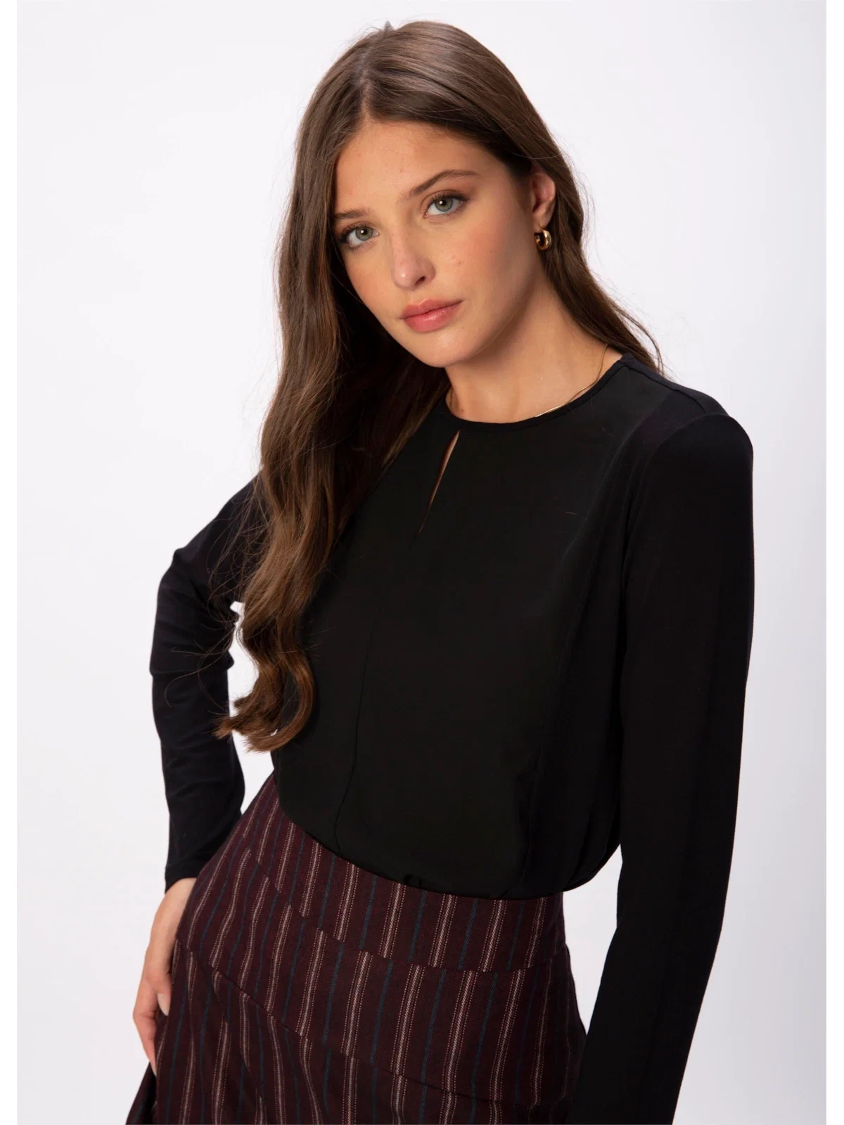 Blusa Fenda Básica Preto