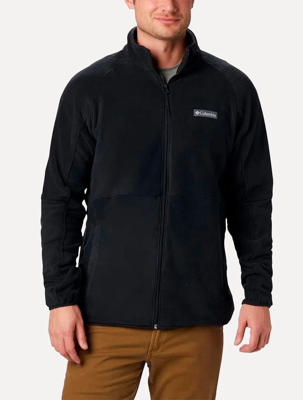 Jaqueta Columbia Masculina Fleece Basin Trail III Full Zip Preta